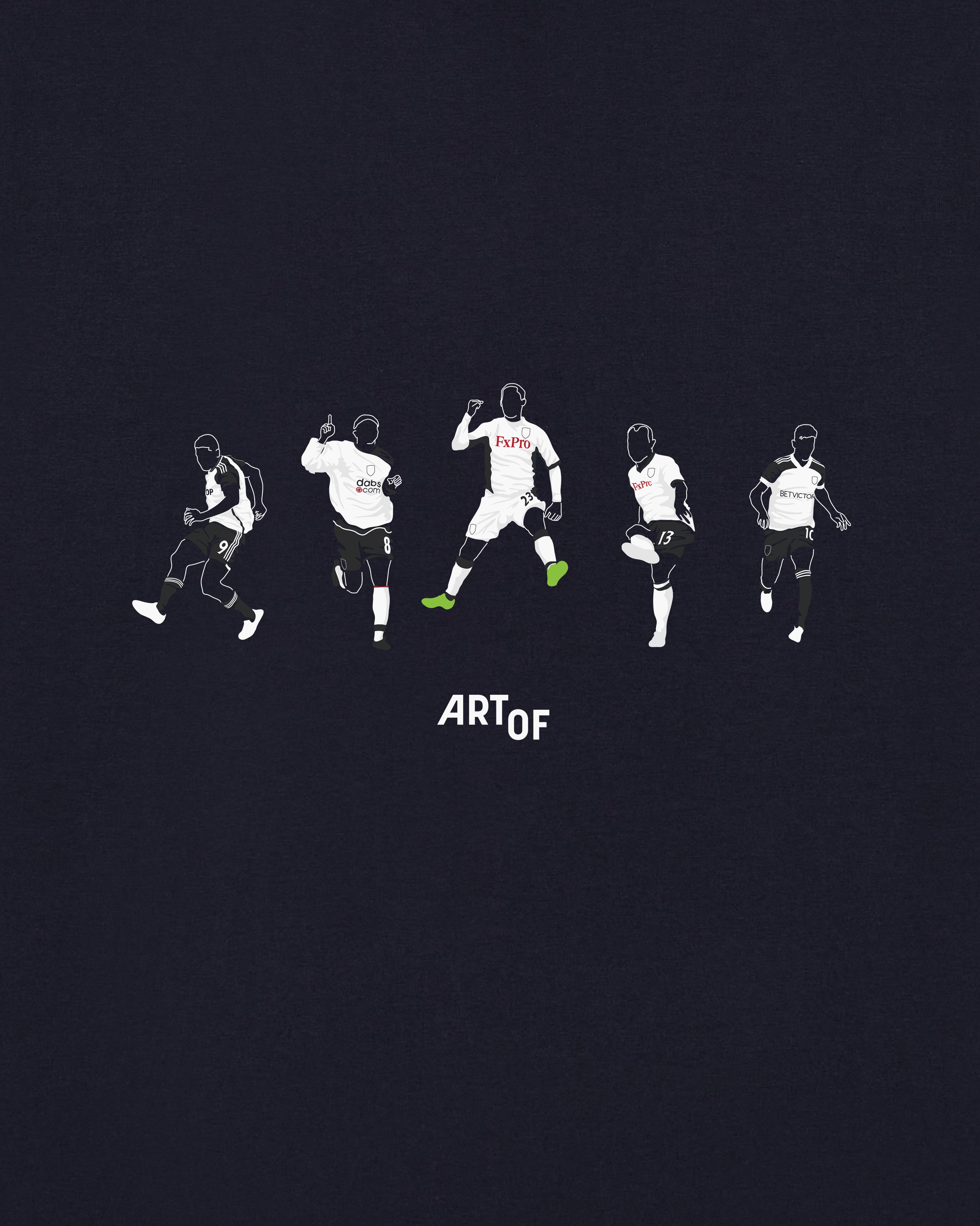 ART OF x Fulham Icons Tee | AOF x FFC Black Graphic Football T-shirt