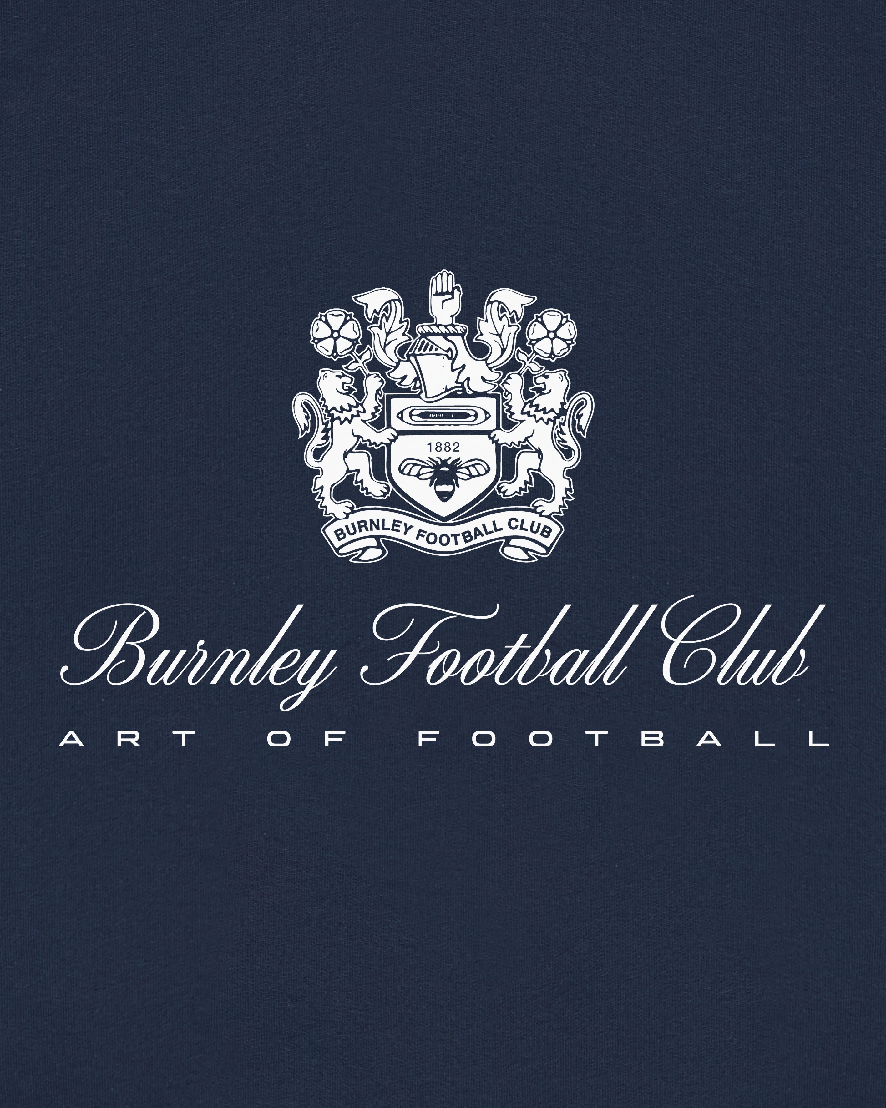 ART OF x Burnley Heritage Hoodie | BFC Navy Printed Football Sweat