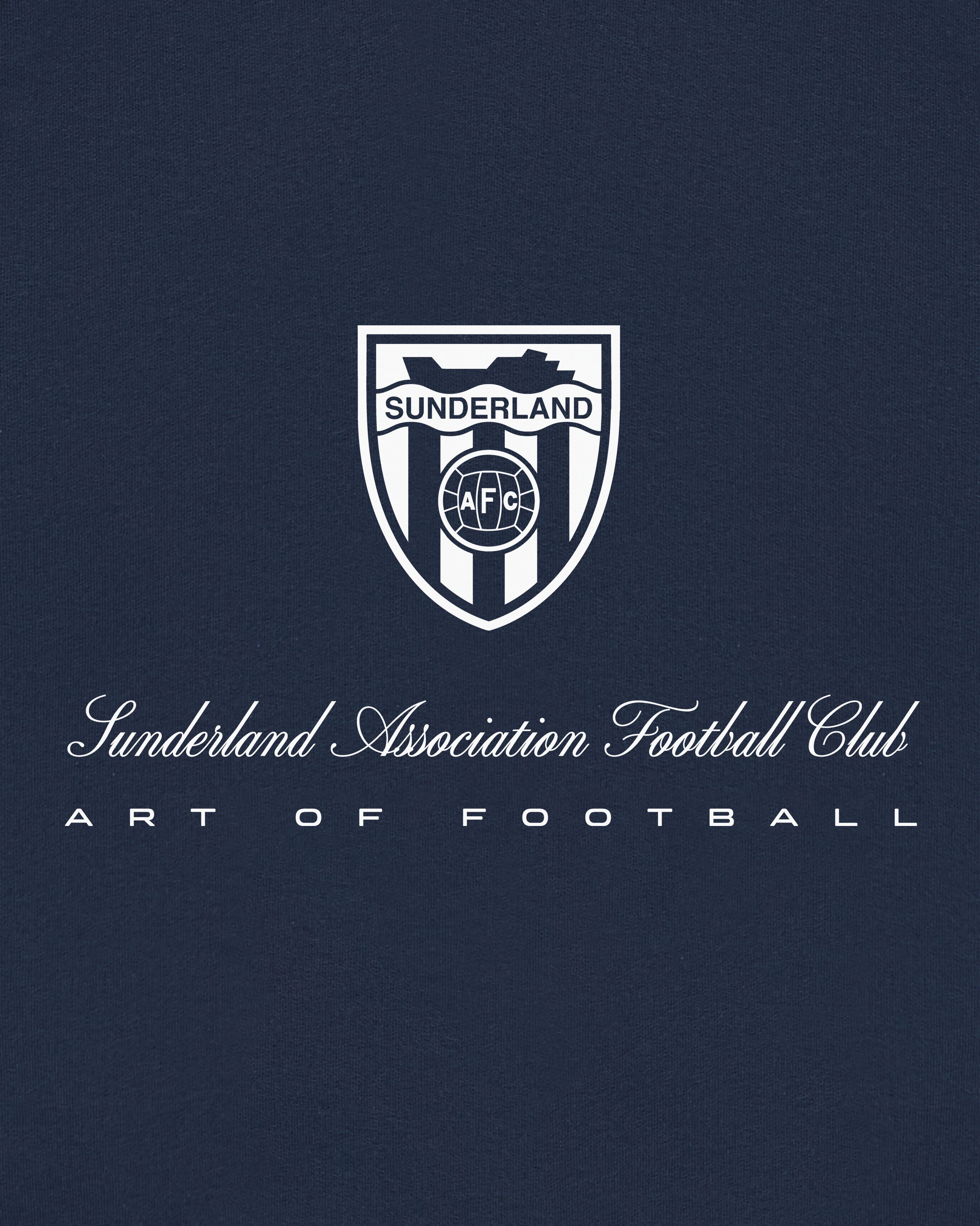 ART OF x Sunderland Heritage Hoodie | SAFC Navy Printed Football Sweat