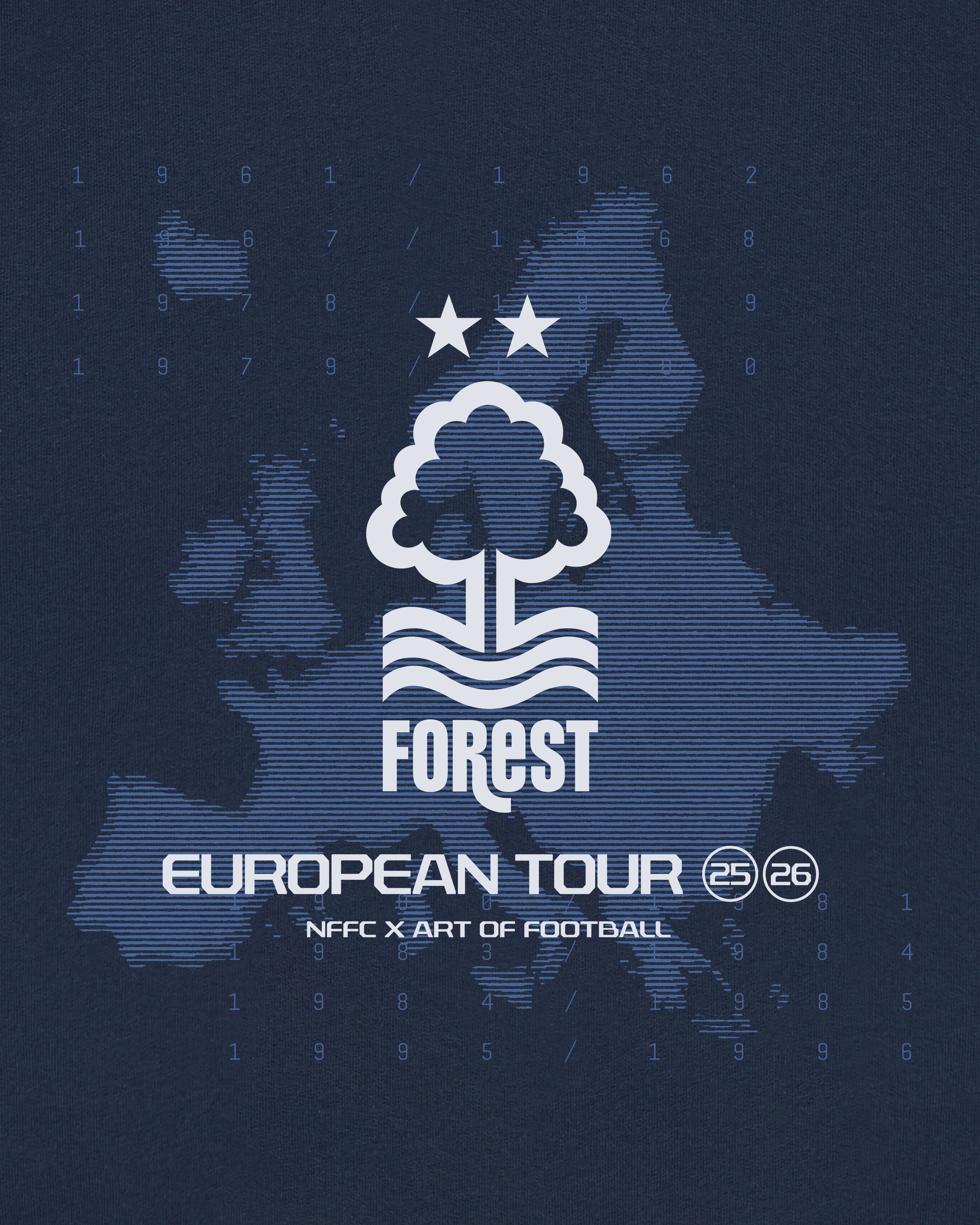 ART OF Forest European Tour Hoodie | NFFC Navy Printed Football Sweat