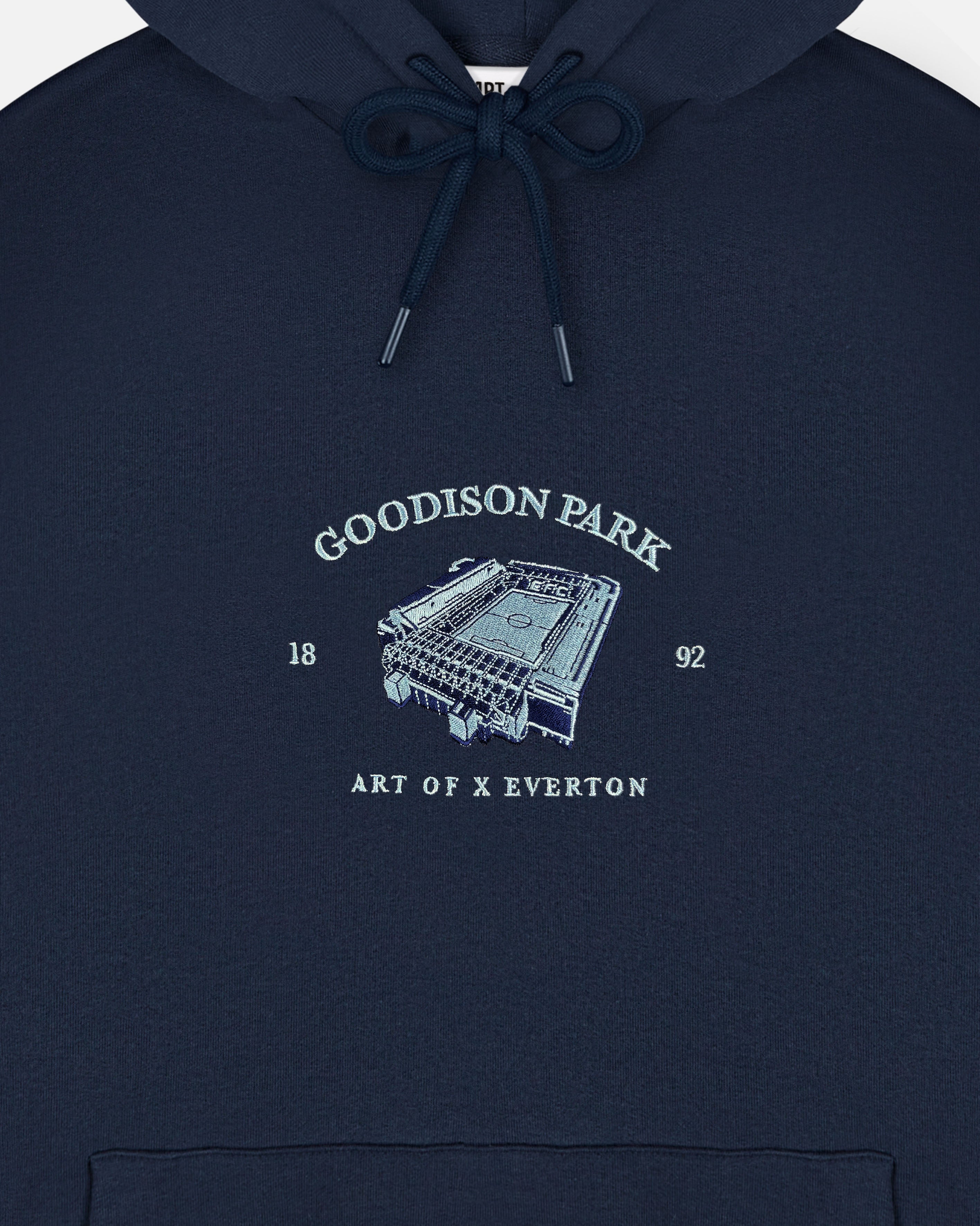 ART OF x Everton Stadium Hoodie | Navy Embroidered Football Sweat
