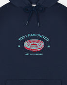 ART OF x West Ham Stadium Hoodie | Navy Embroidered Football Sweat