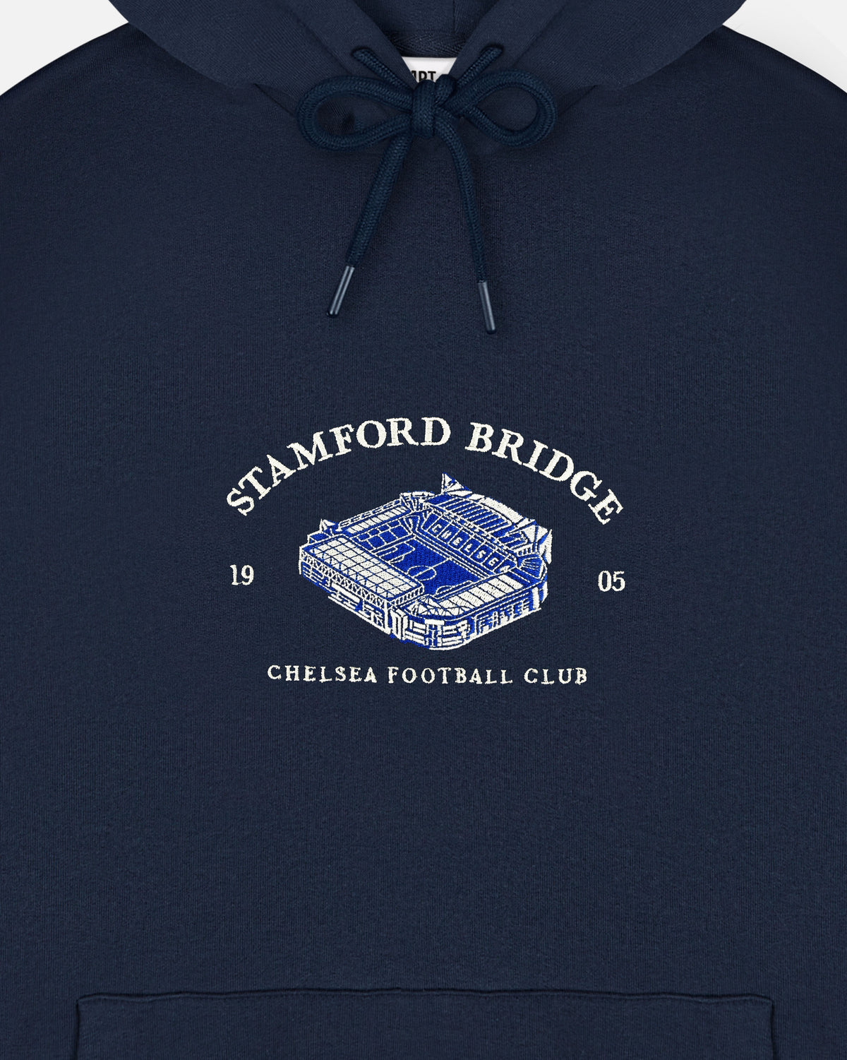 ART OF Chelsea Stadium Hoodie | Navy Embroidered Football Sweat