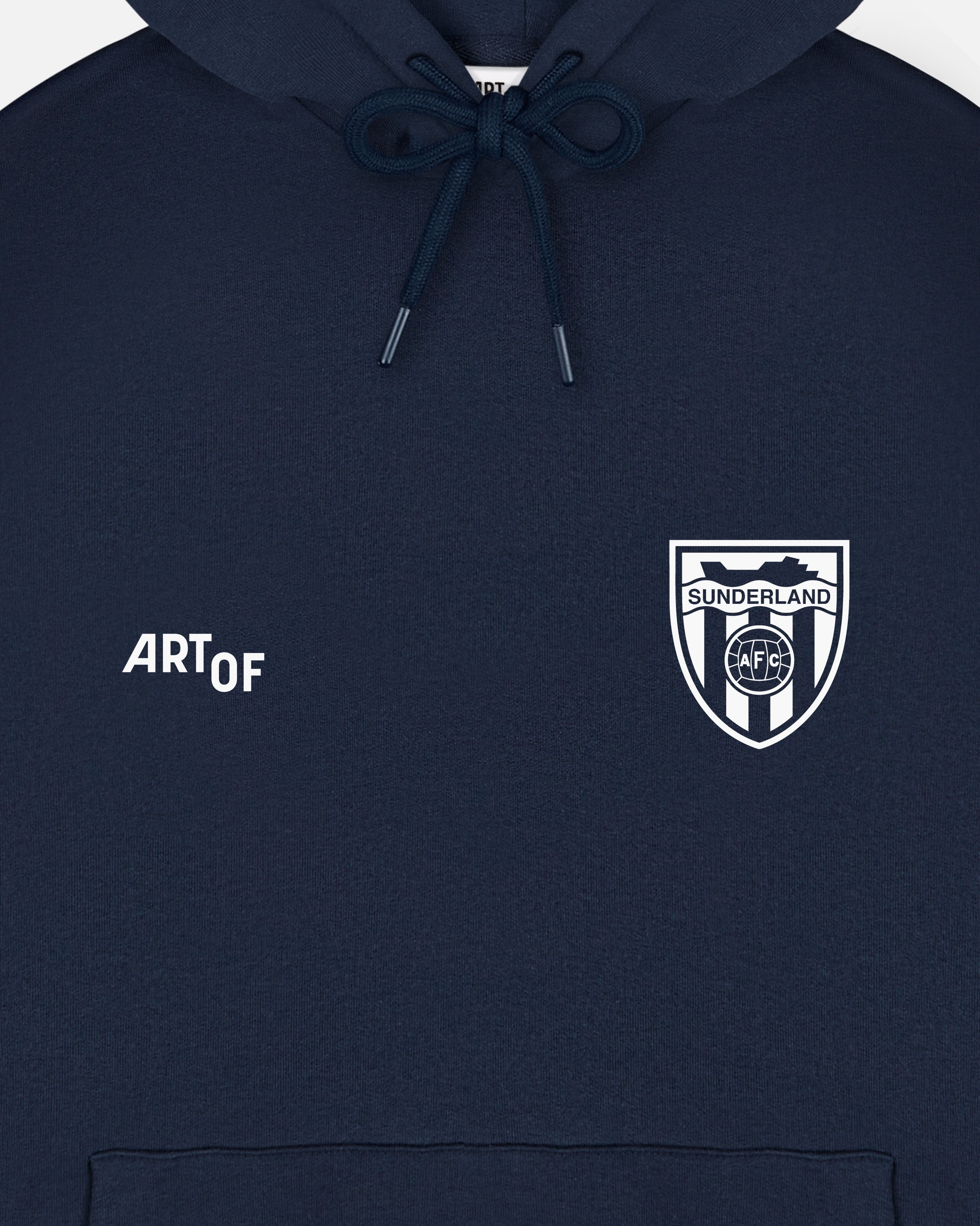 ART OF x Sunderland Heritage Hoodie | SAFC Navy Printed Football Sweat