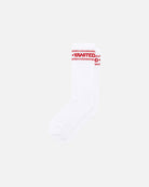 ART OF United Scarf Socks | MUFC White Knitted Football Accessories