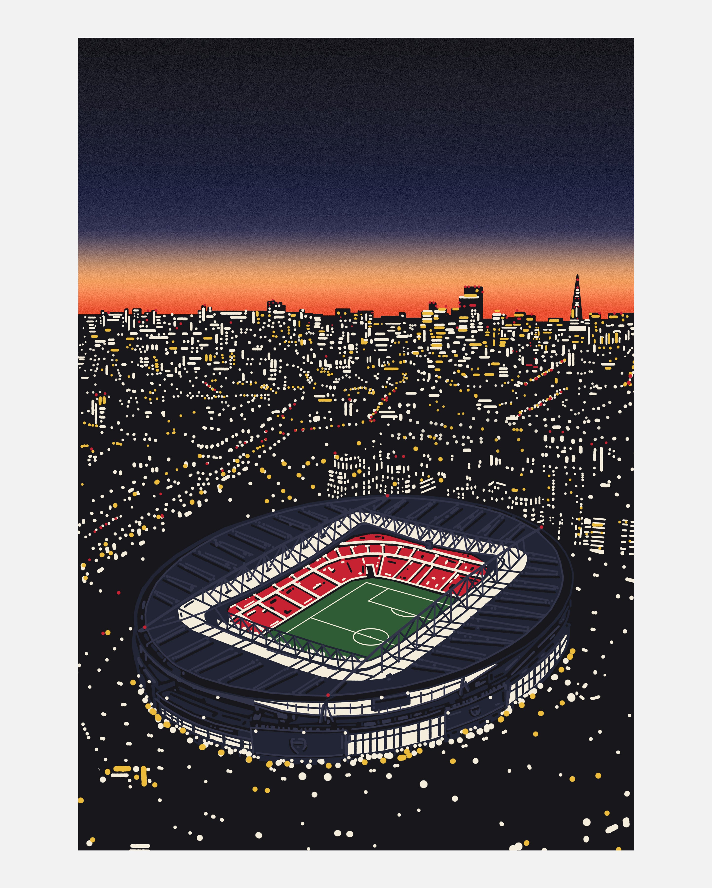 ART OF AFC Under The Lights Framed Print | Football Wall Art