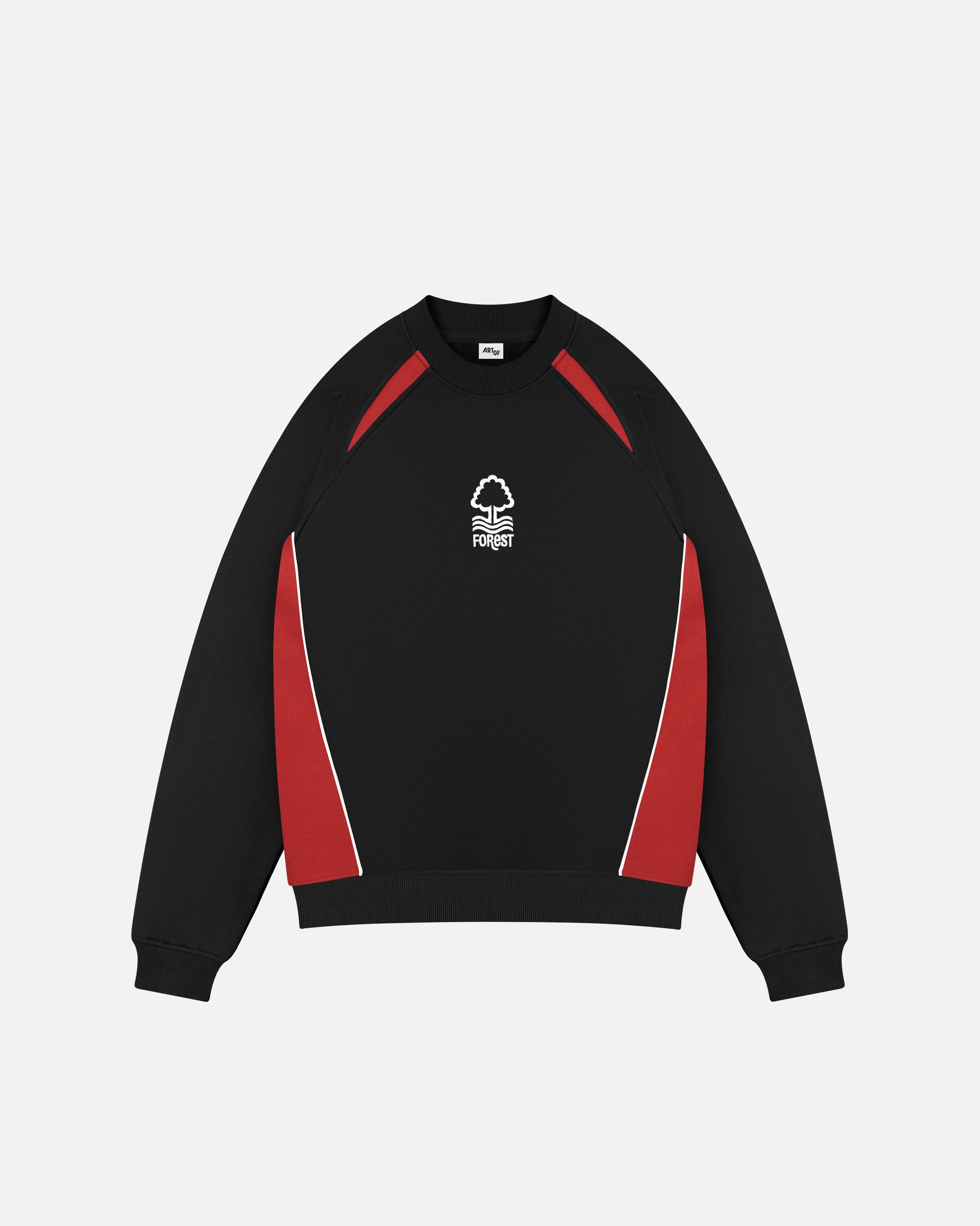 ART OF x Nottingham Forest Black Panelled Sweat | NFFC Football Merch