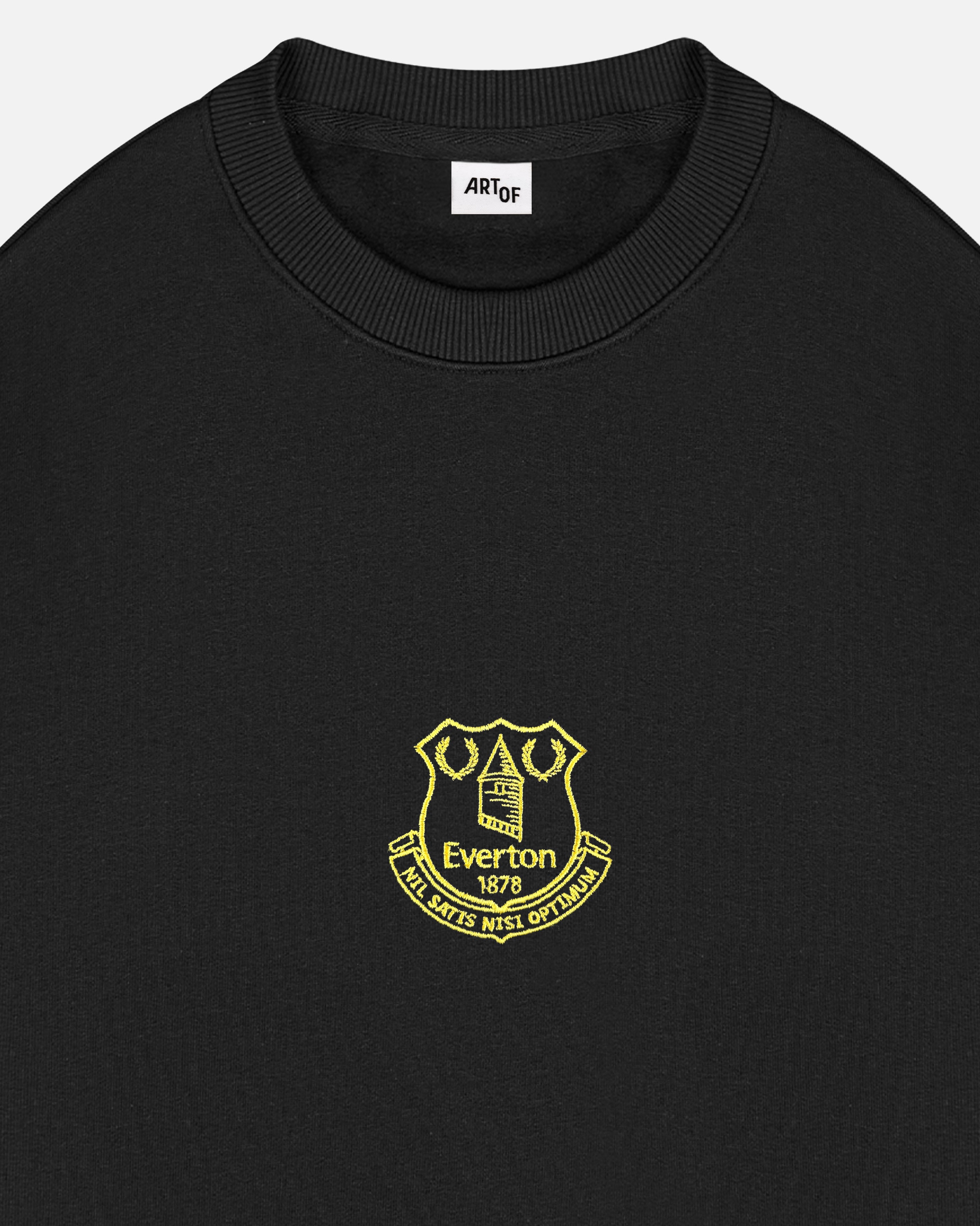 ART OF x Everton Single Colour Crest Sweat | EFC Black Football Jumper