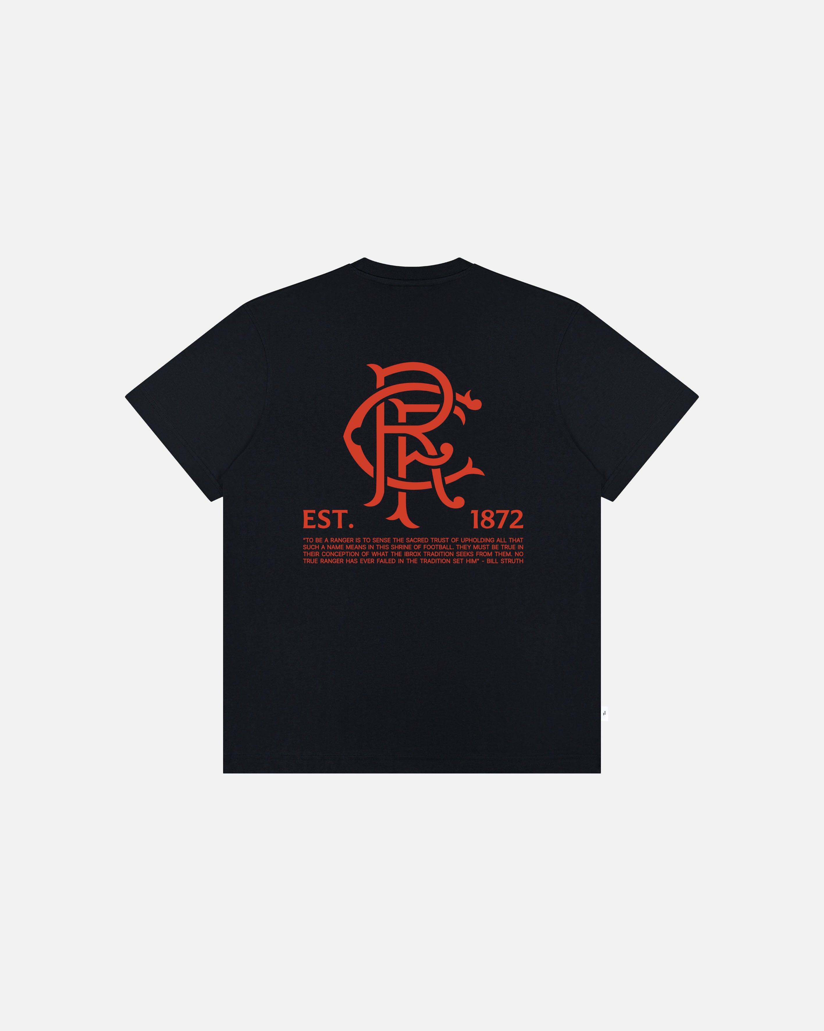 ART OF x Rangers 1872 Tee | RFC Black Graphic Football T-shirt