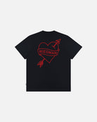 ART OF I Heart The Boss Tee | Black Graphic Women's Football T-shirt