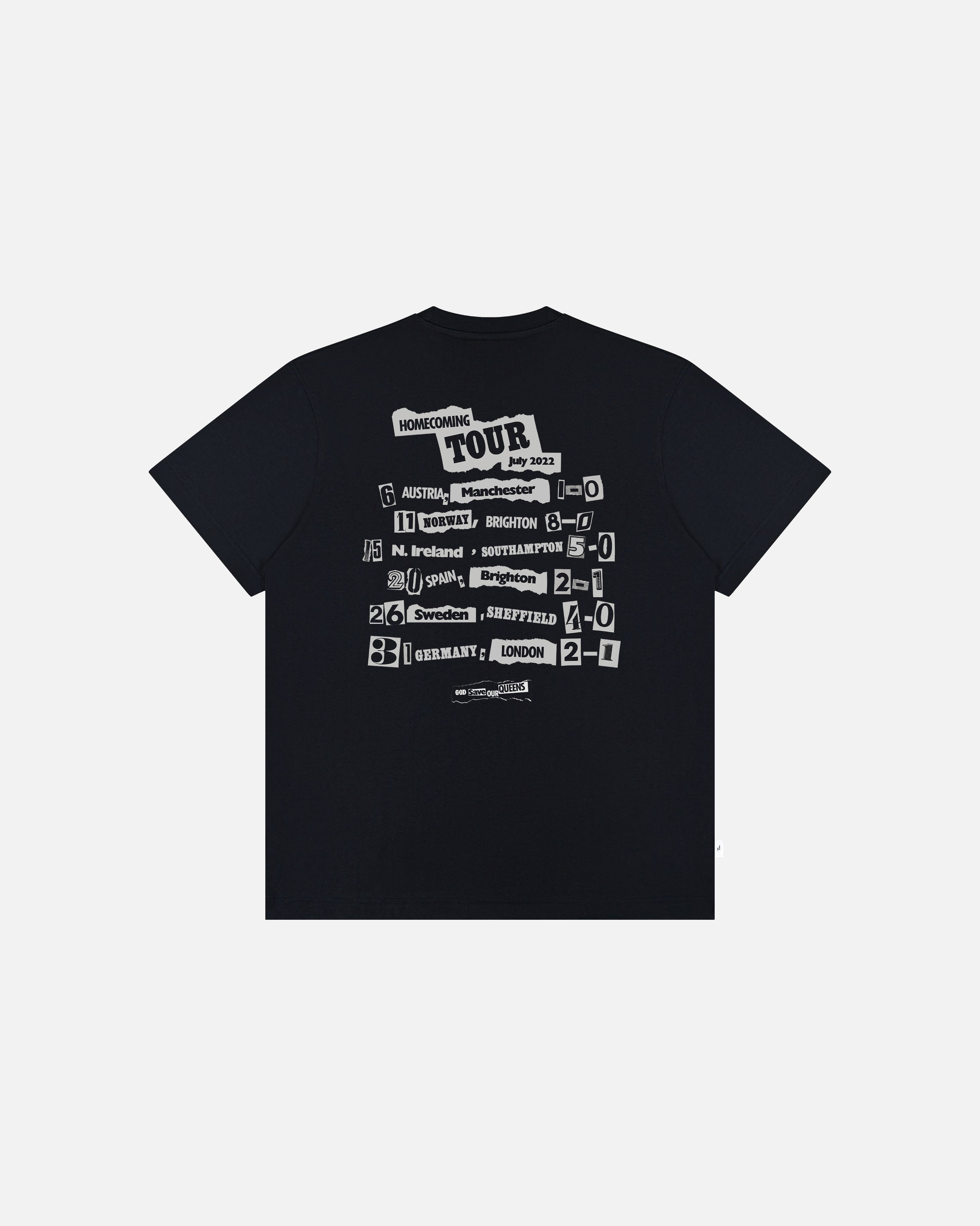 ART OF God Save Our Queens Tee | Black Women's Football T-shirt