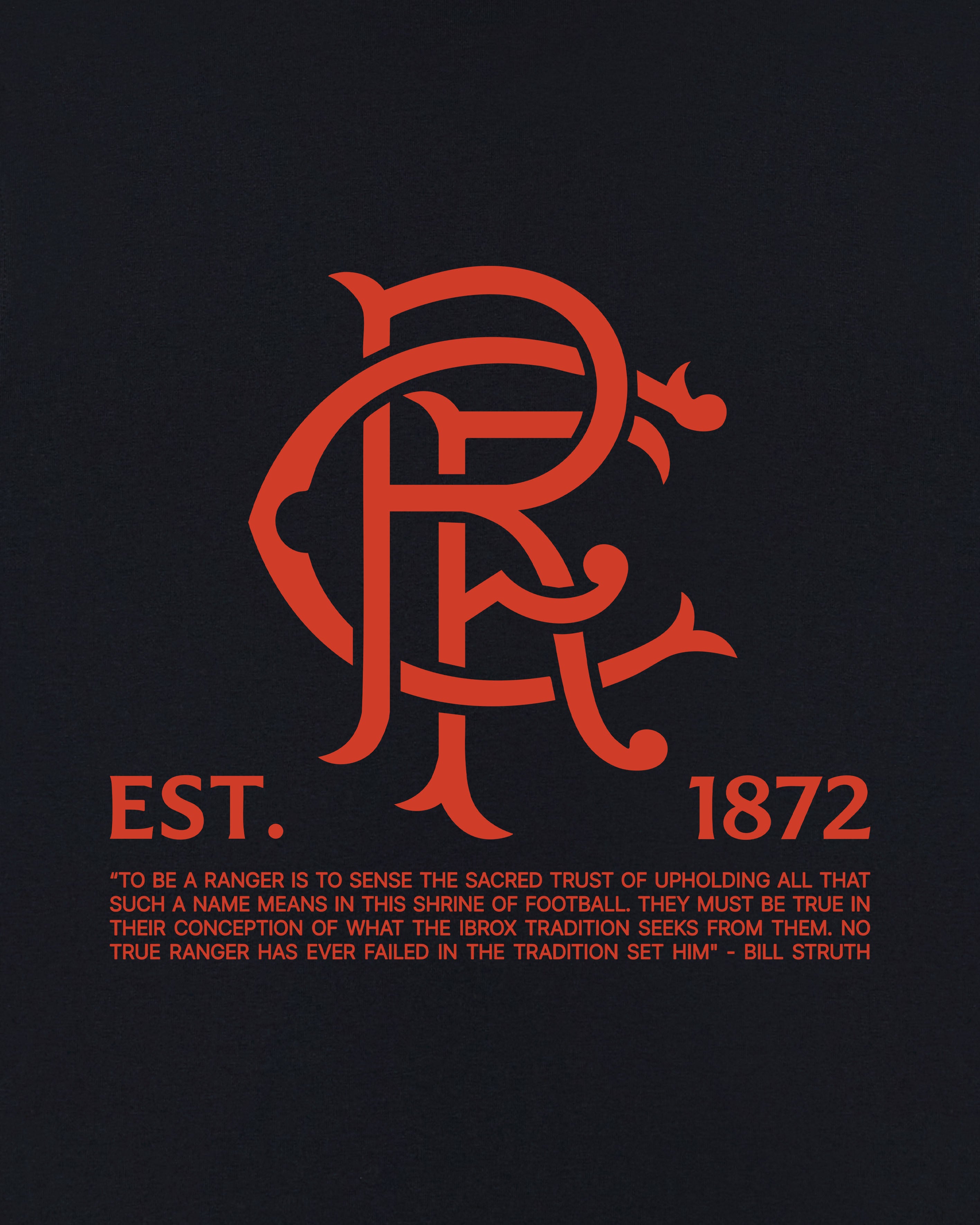 ART OF x Rangers 1872 Tee | RFC Black Graphic Football T-shirt