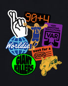 ART OF Sticker Bomb Tee | Black Graphic Women's Football T-shirt