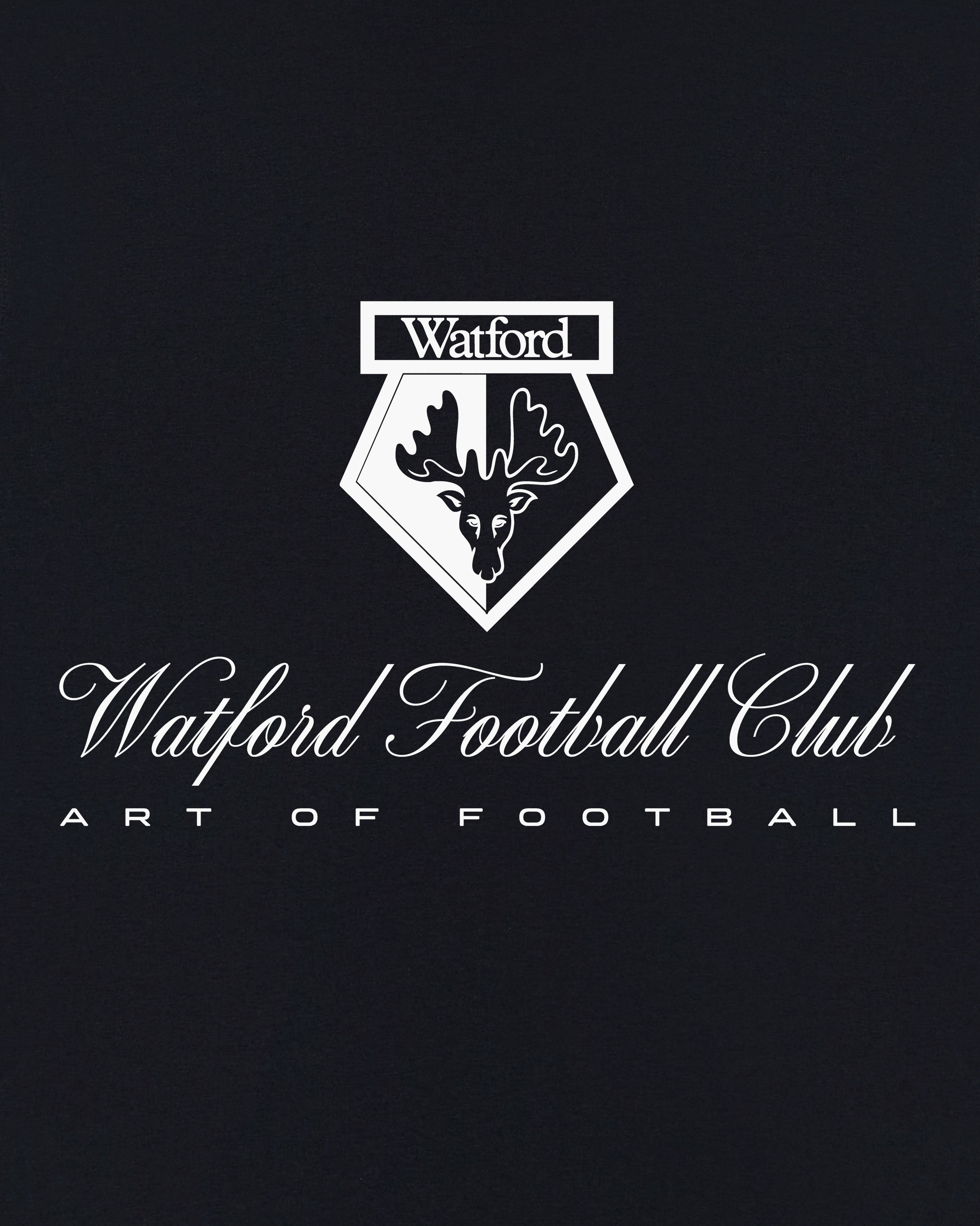 ART OF x Watford Heritage Tee | WFC Black Graphic Football T-shirt