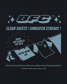 ART OF Burnley Clean Sheets, Unbeaten Streaks | Black Football T-shirt