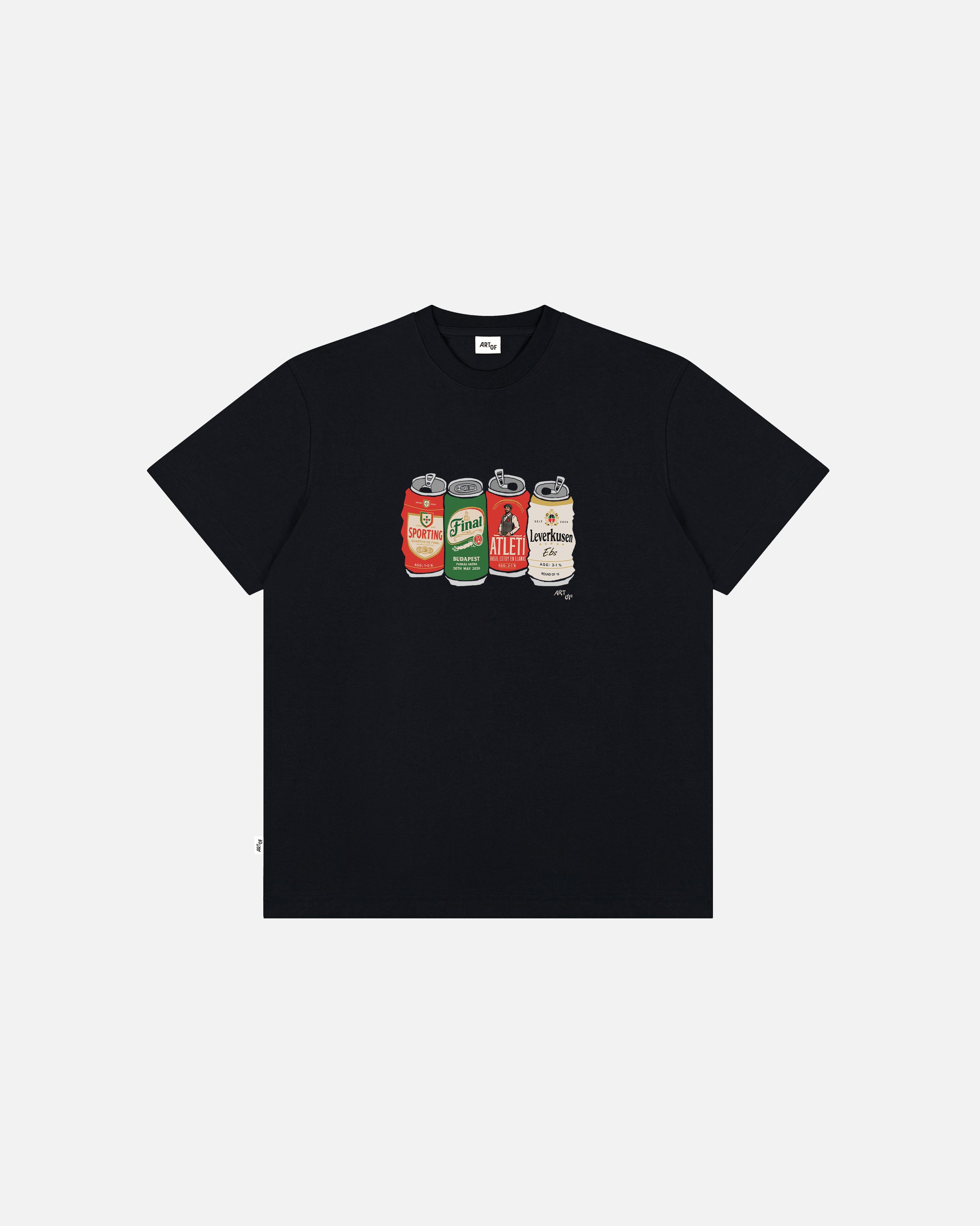 ART OF AFC Road to Budapest Tee | Black Graphic Football T-shirt