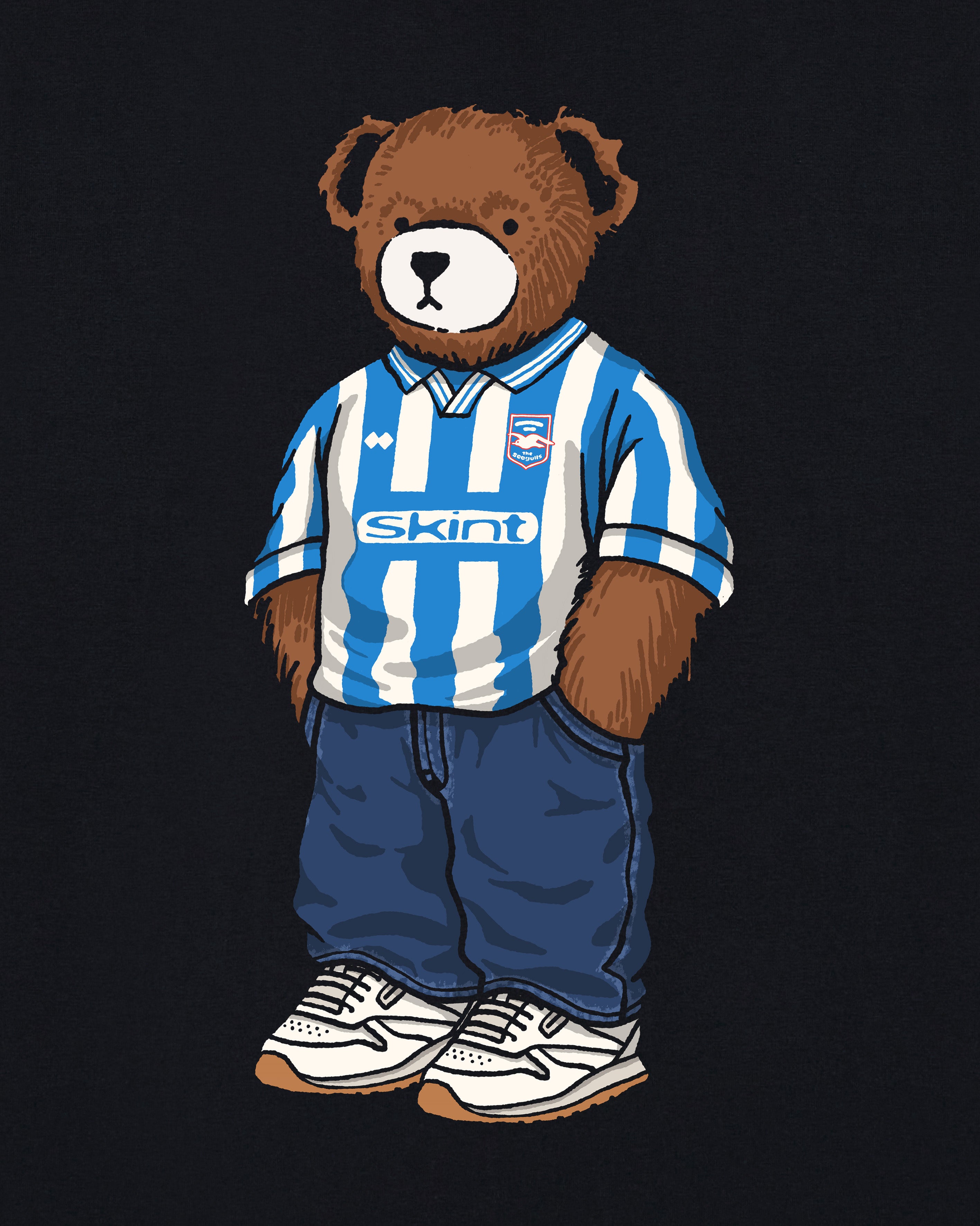 ART OF x Brighton Home Pickles | BHAFC Black Graphic Football T-shirt