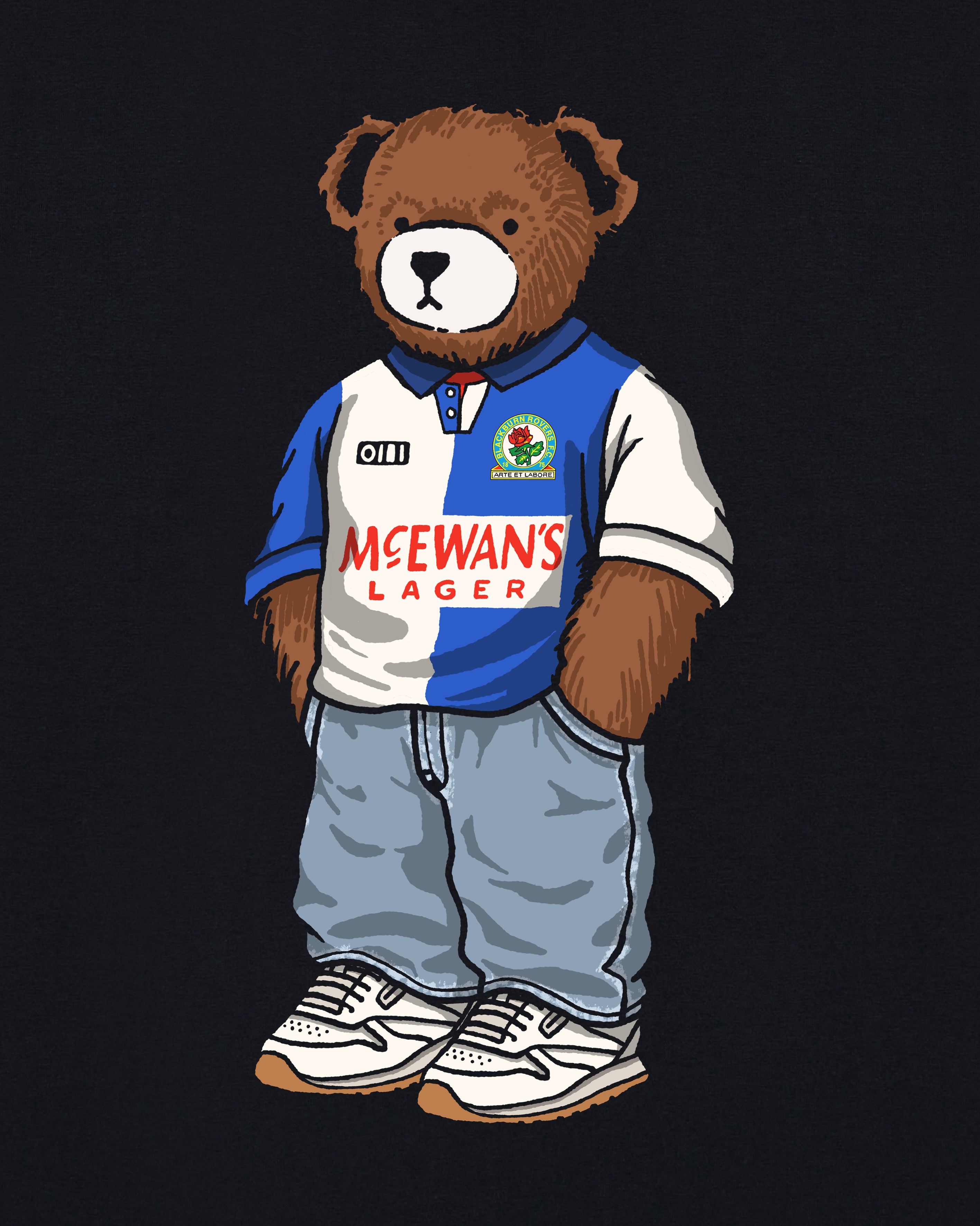 ART OF x Blackburn Home Pickles | BRFC Black Graphic Football T-shirt