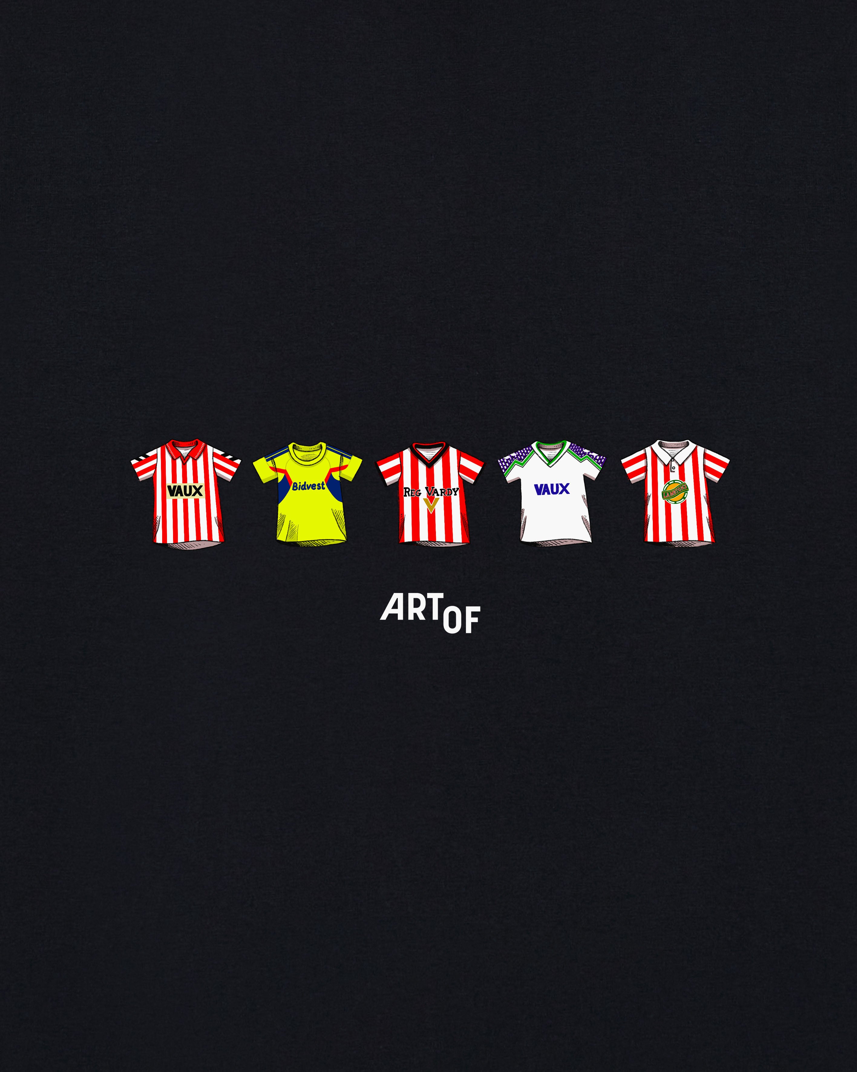 ART OF x Sunderland Classics Tee | SAFC Black Graphic Football T-shirt