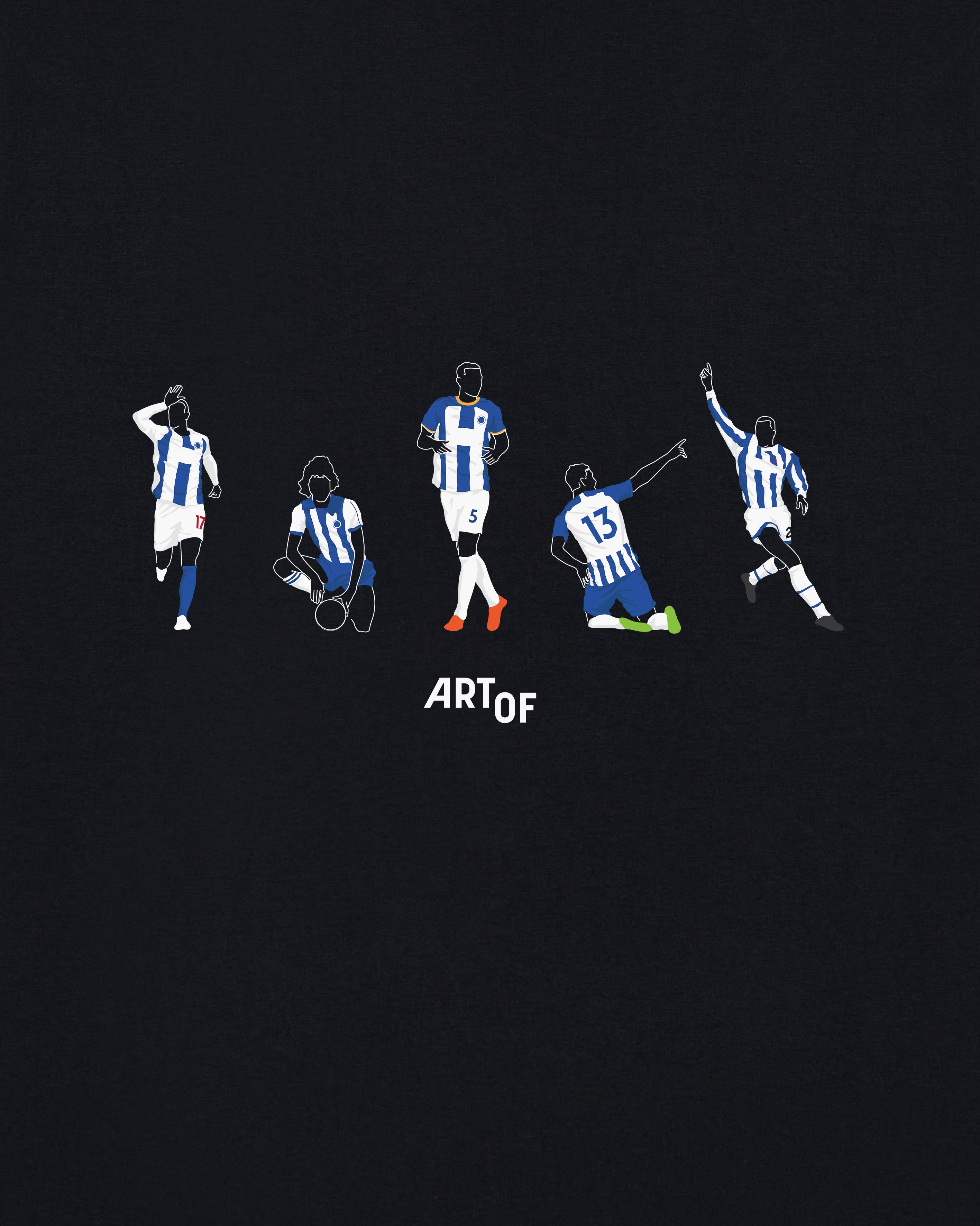 ART OF x Brighton Icons Tee | BHAFC Black Graphic Football  T-shirt