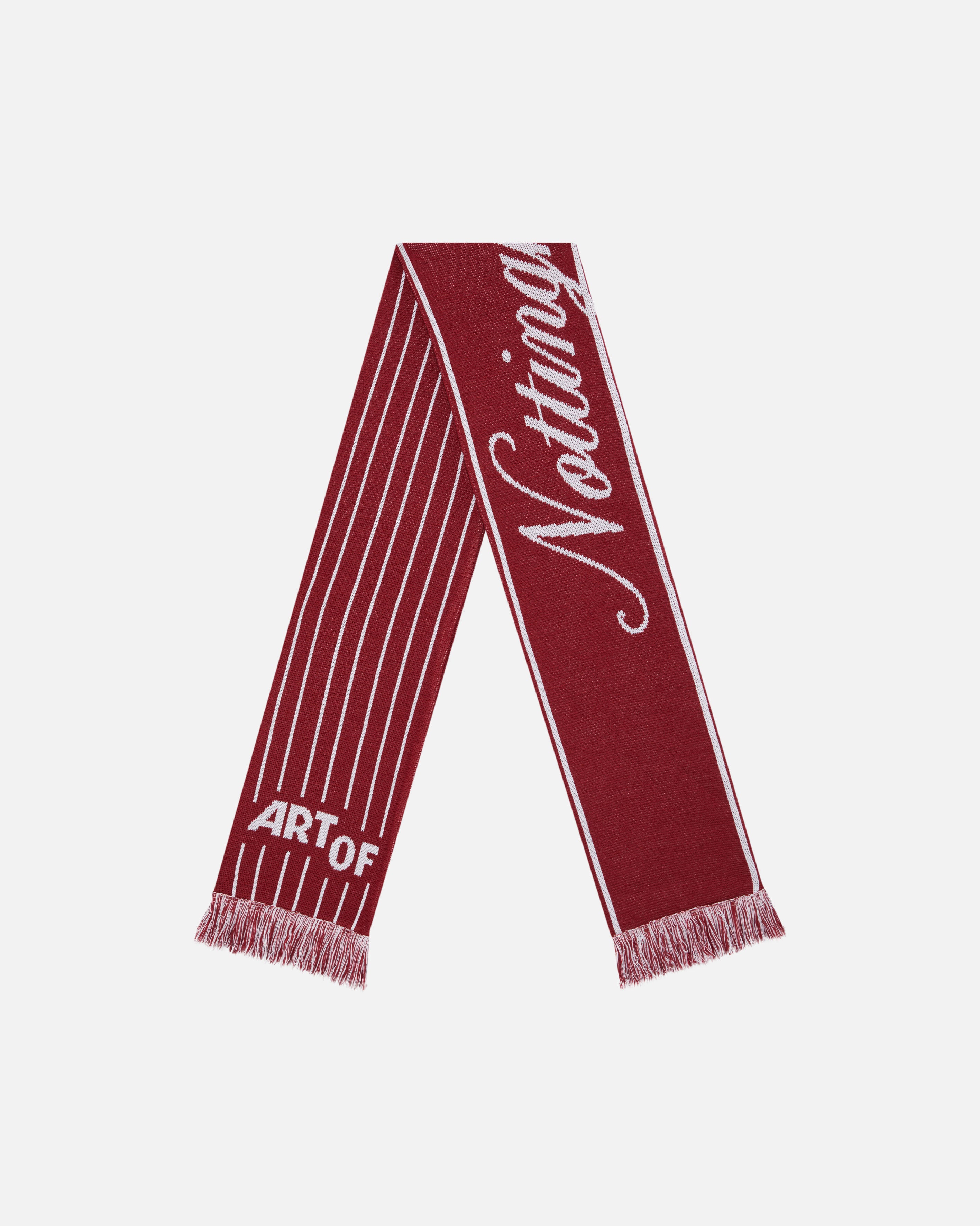 ART OF x Forest Heritage Scarf | NFFC Red Knitted Football Accessories