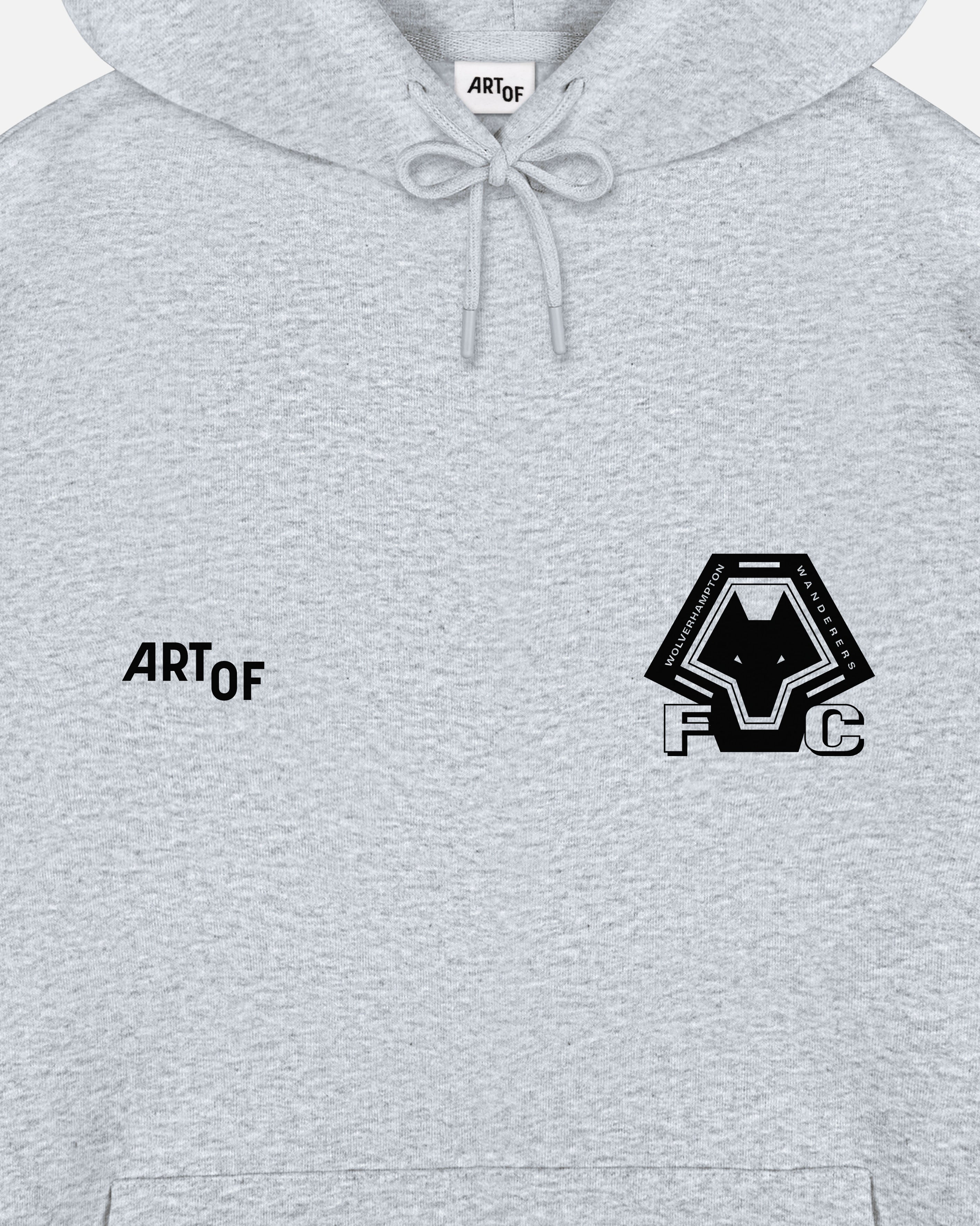 ART OF x Wolves Heritage Hoodie | WWFC Grey Printed Football Sweat