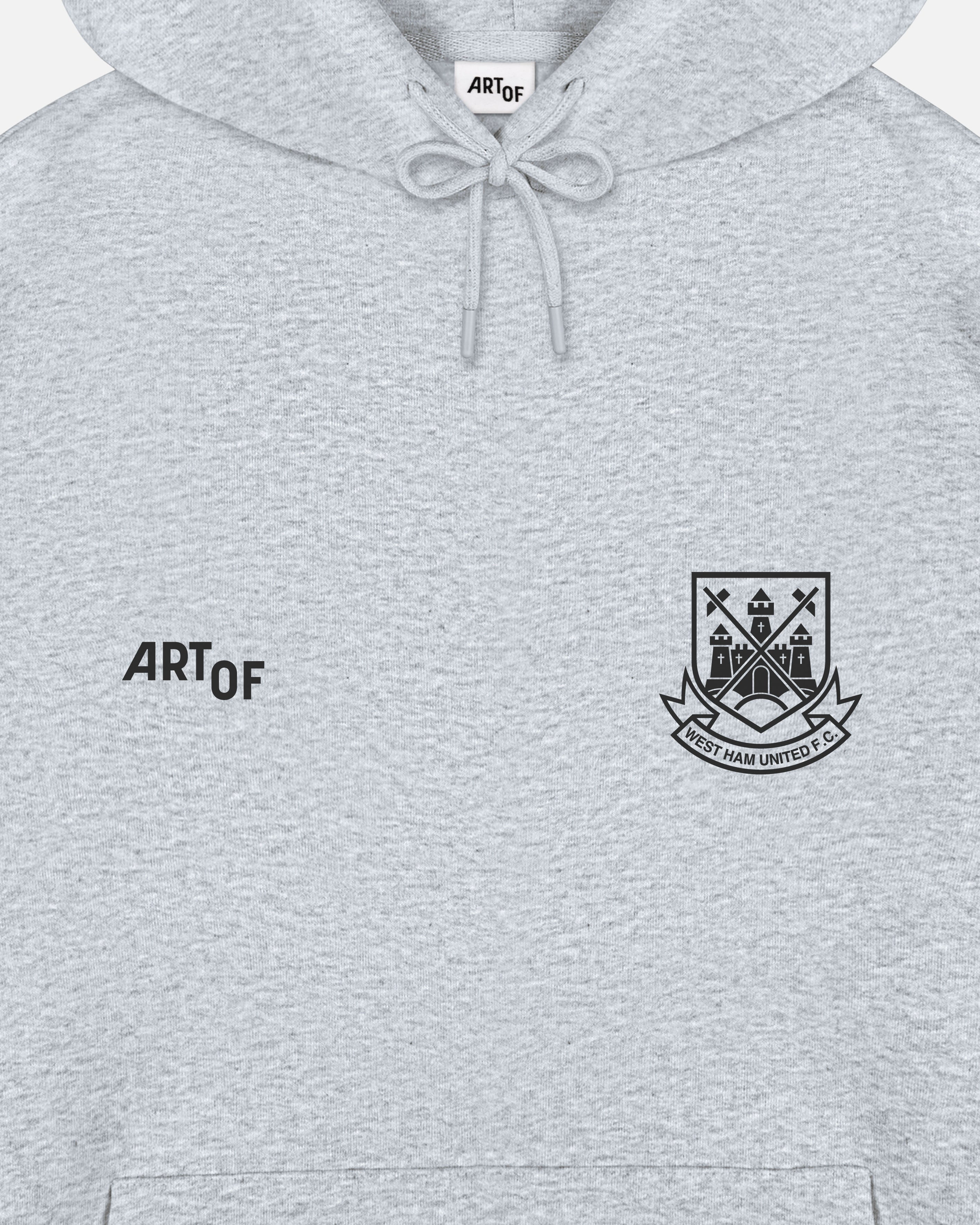 ART OF x West Ham Heritage Hoodie | WHUFC Grey Printed Football Sweat