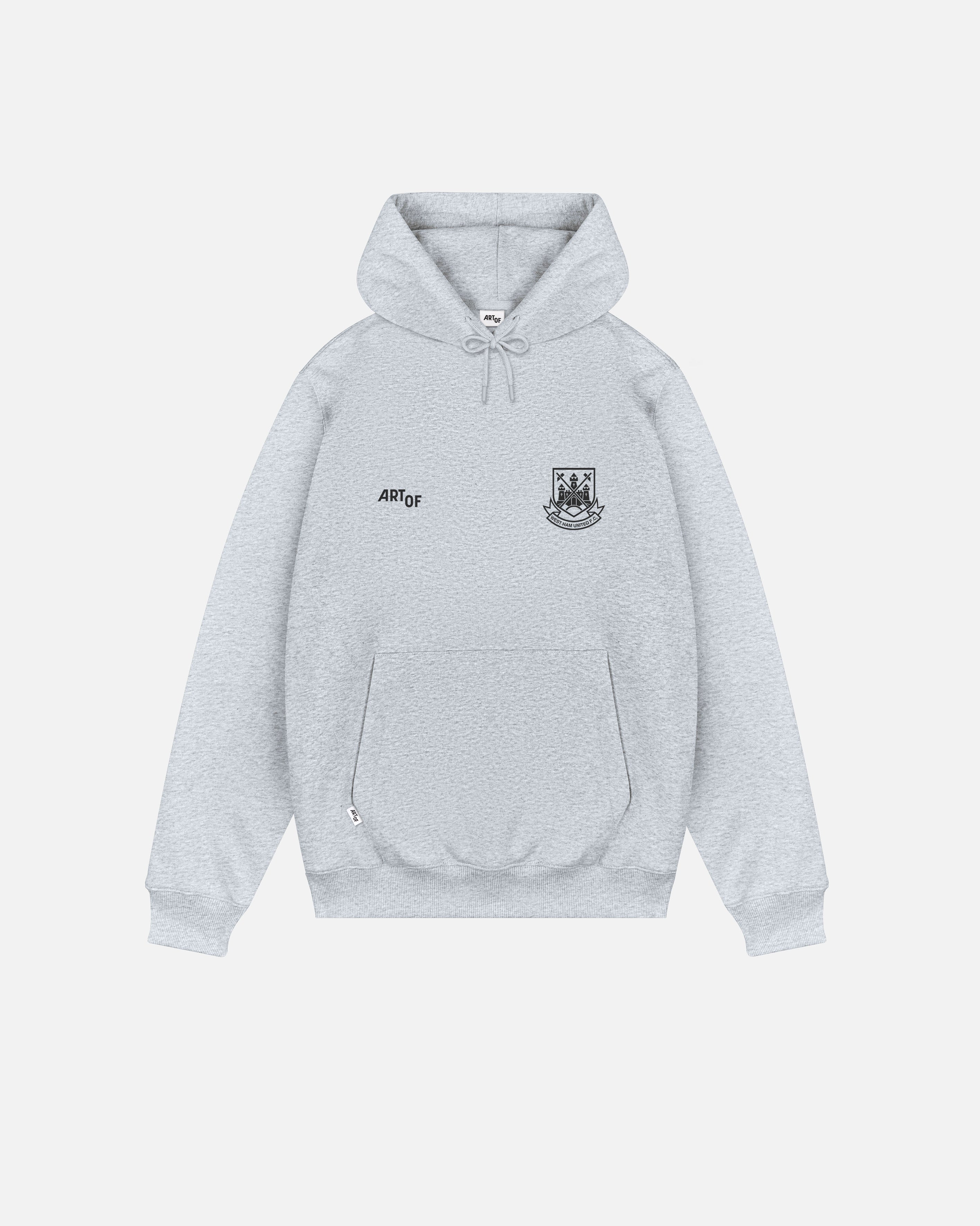 ART OF x West Ham Heritage Hoodie | WHUFC Grey Printed Football Sweat