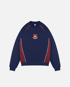 ART OF West Ham Navy Panelled Sweat | WHUFC Embroidered Football Merch