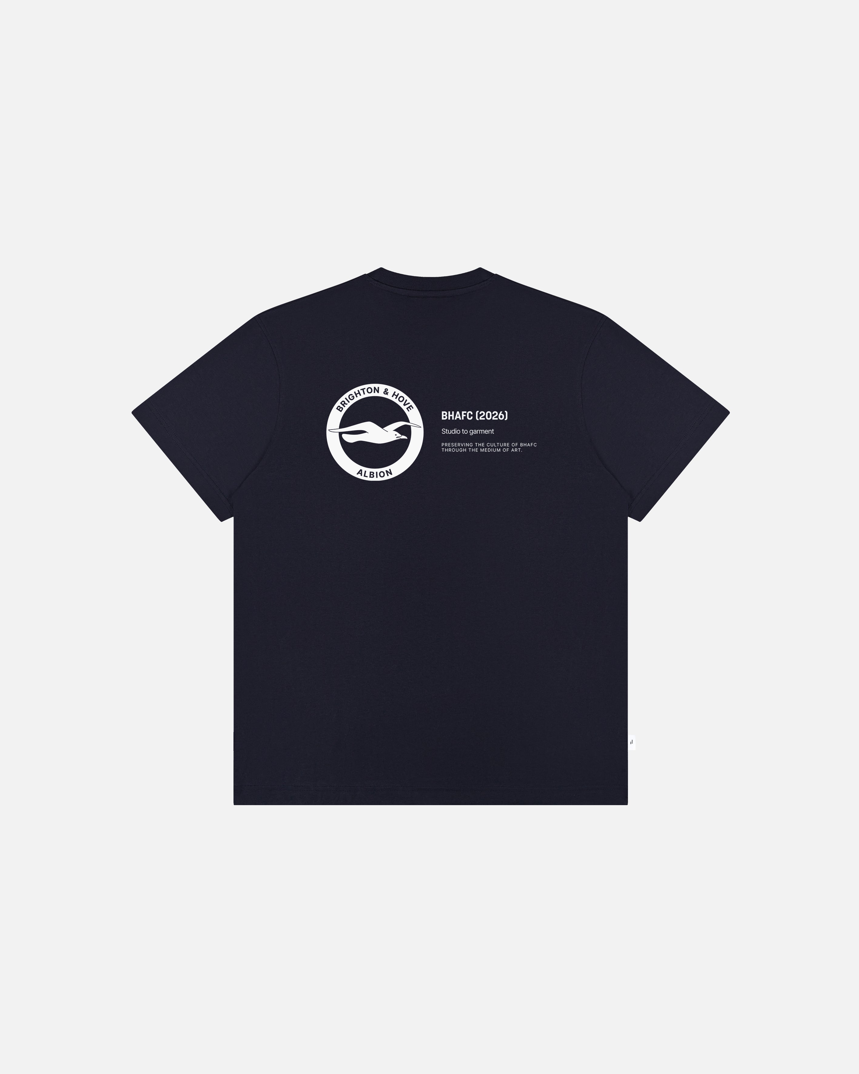 ART OF x Brighton Gallery Tee | Navy Graphic Football T-shirt