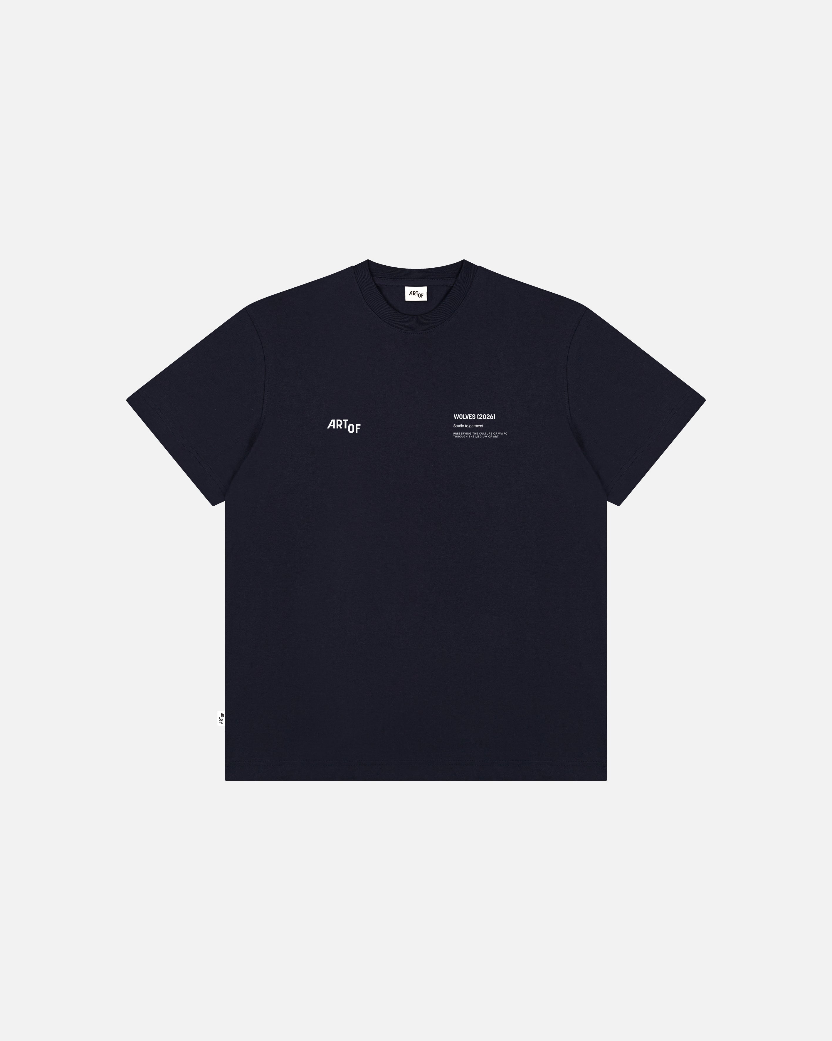 ART OF x Wolves Gallery Tee | Navy Graphic Football T-shirt