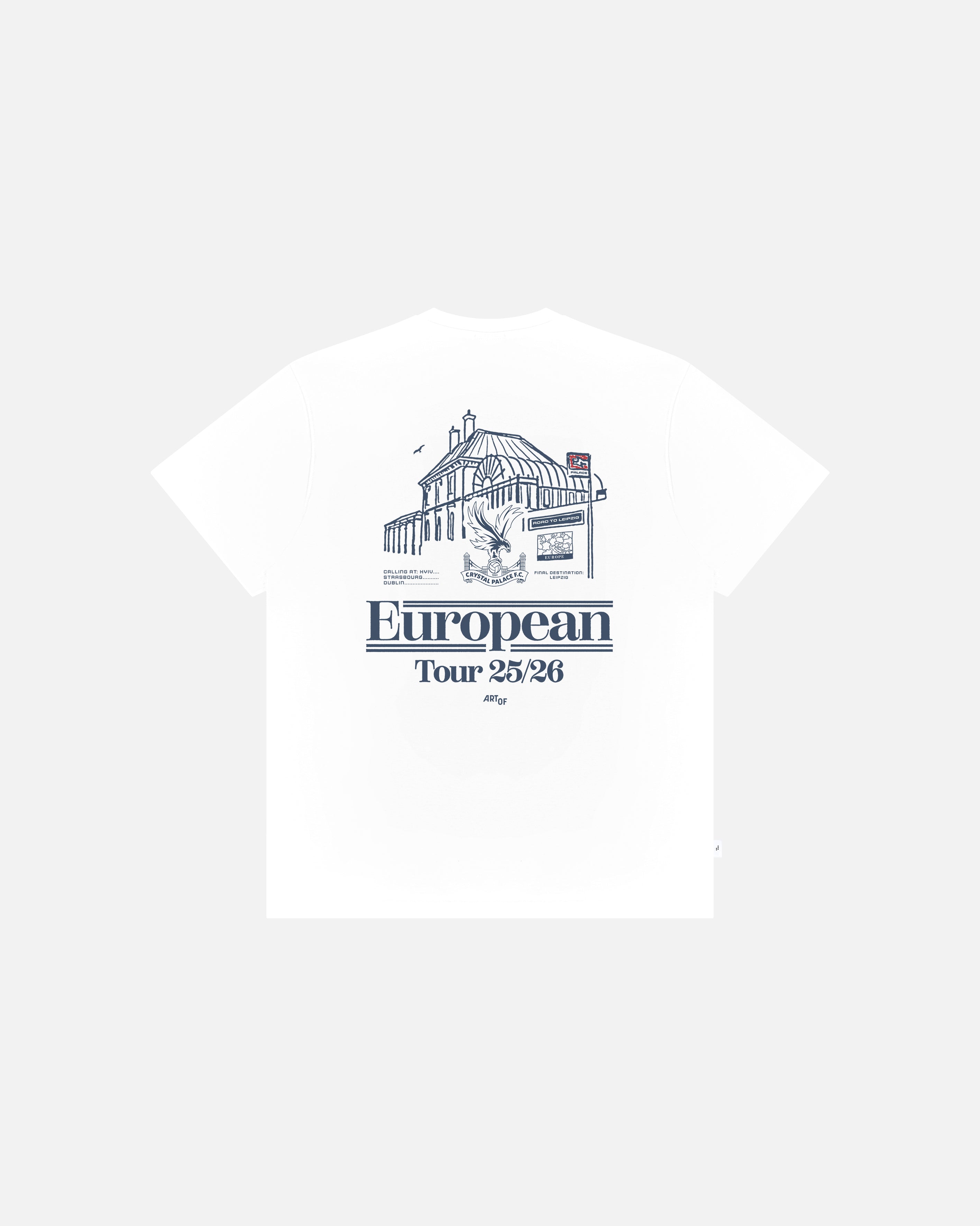 ART OF Crystal Palace European Tour Tee | CPFC White Football T-shirt