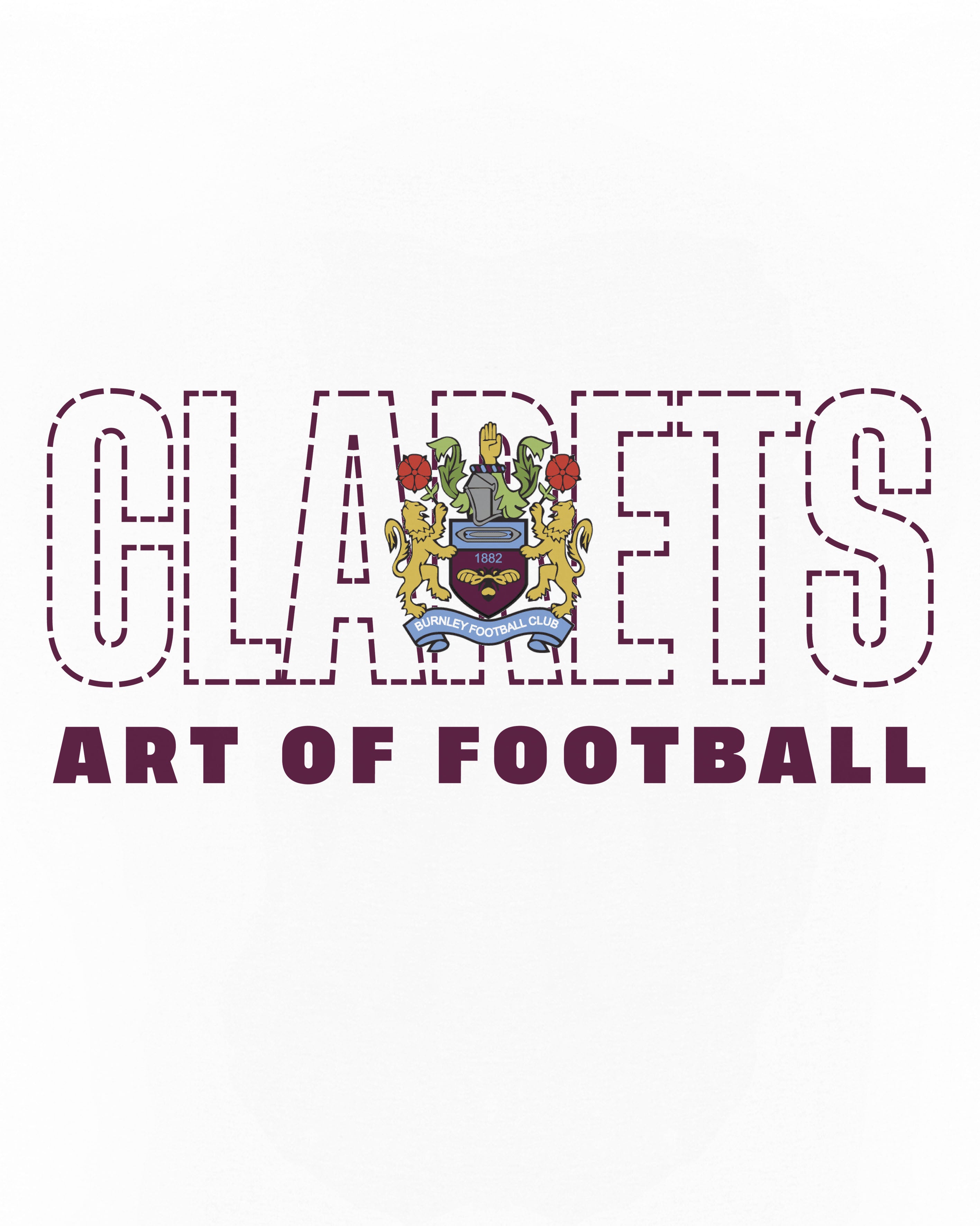 ART OF x Burnley 90s Tee | BFC White Graphic Football T-shirt