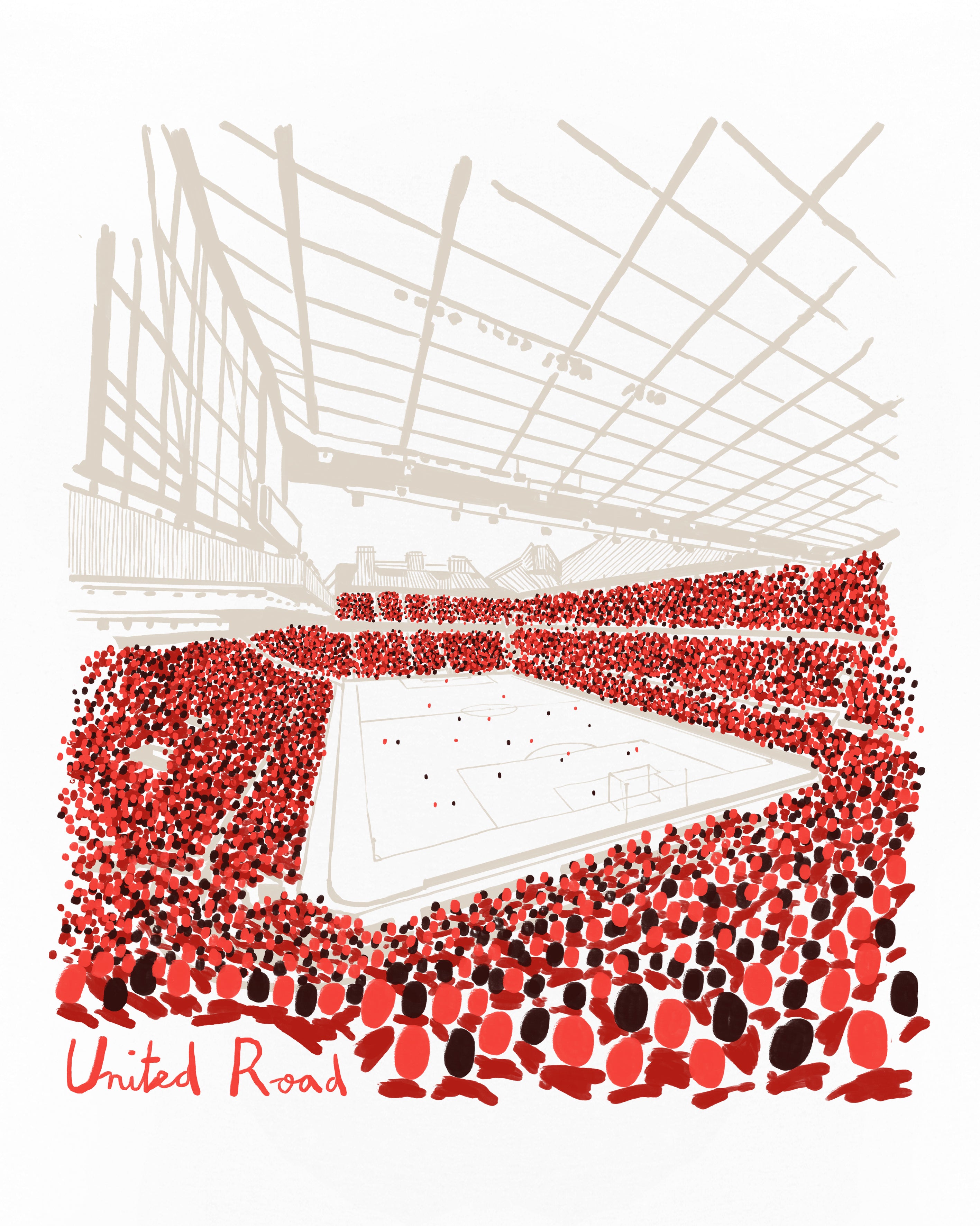 ART OF United 12th Man Tee | MUFC White Graphic Football T-shirt