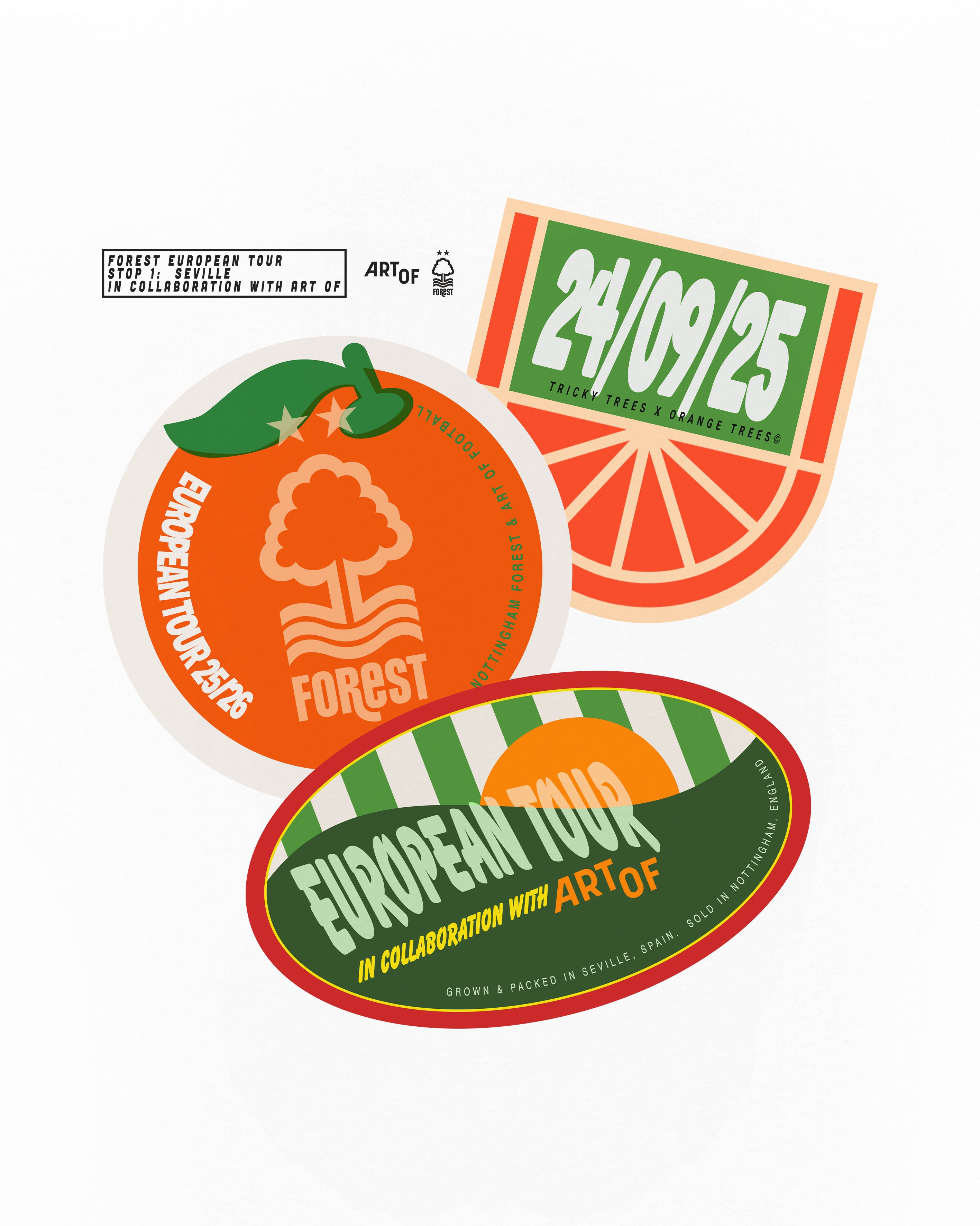 ART OF x Forest in Seville Tee | NFFC White Graphic Football T-shirt