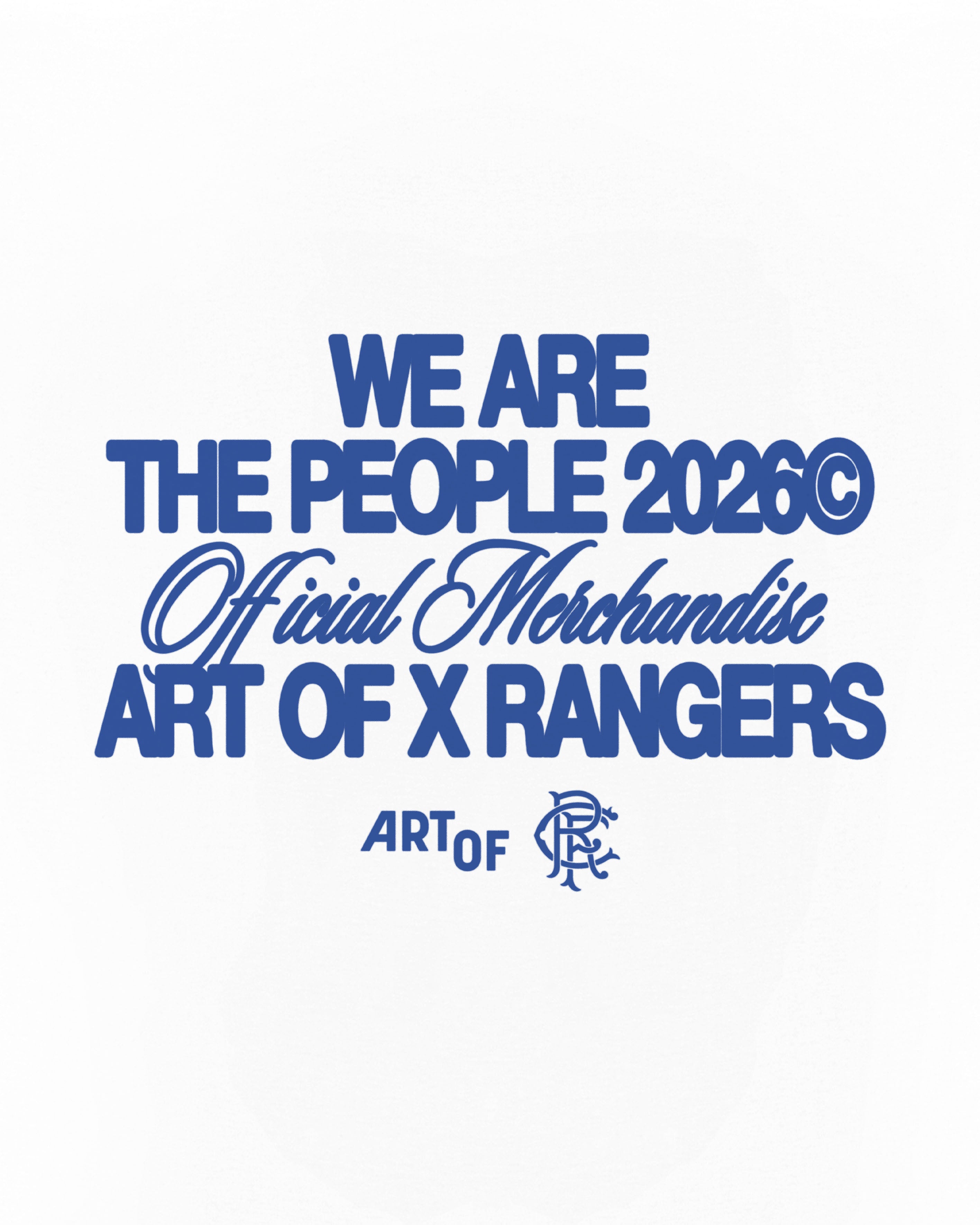 ART OF x Rangers WATP Tee | RFC White Graphic Football T-shirt