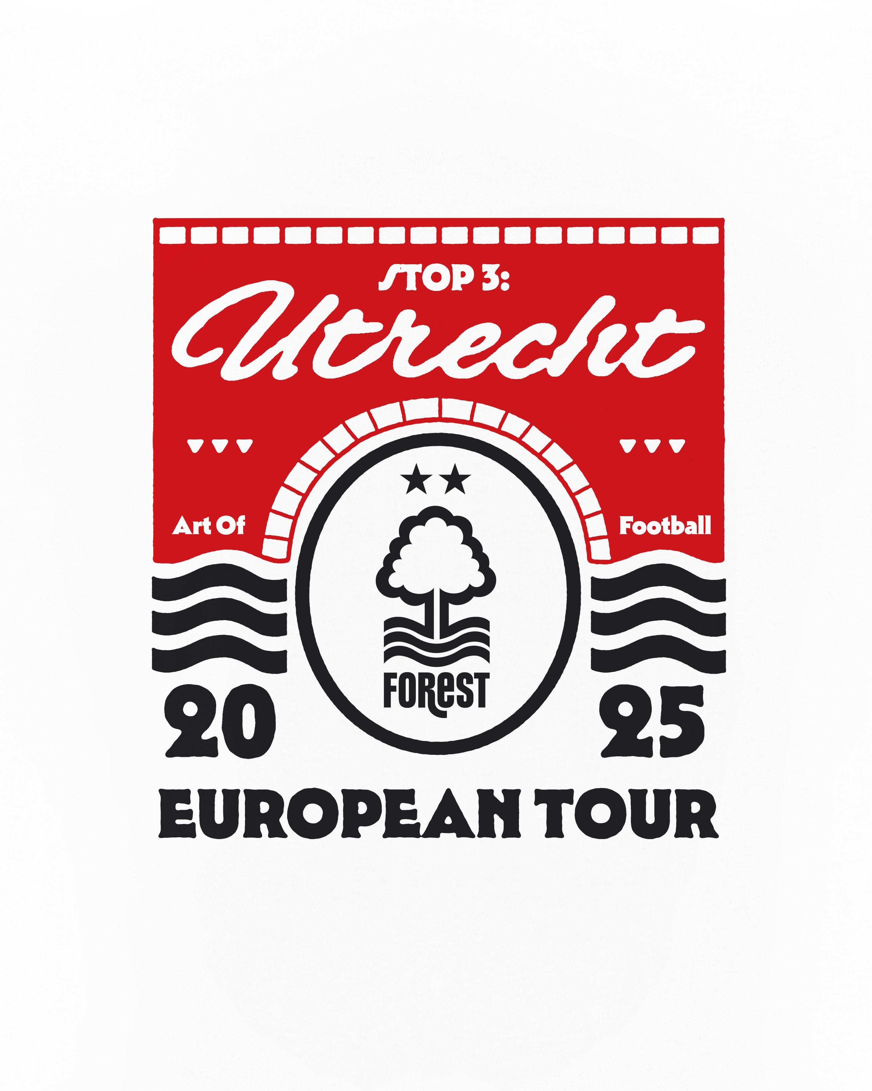 ART OF x Forest In Utrecht Tee | White Graphic Football T-shirt
