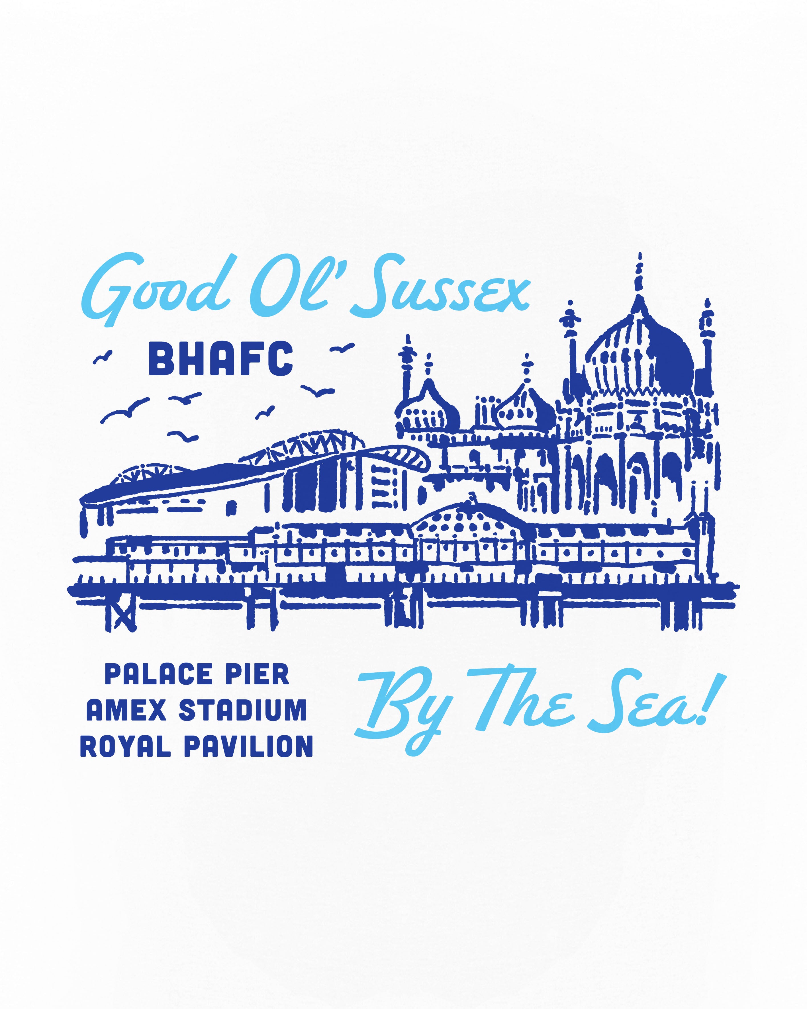 ART OF x Brighton Sussex By The Sea Tee | BHAFC White Football T-shirt