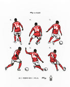 ART OF Forest Trademark CHO Red | NFFC White Graphic Football T-shirt