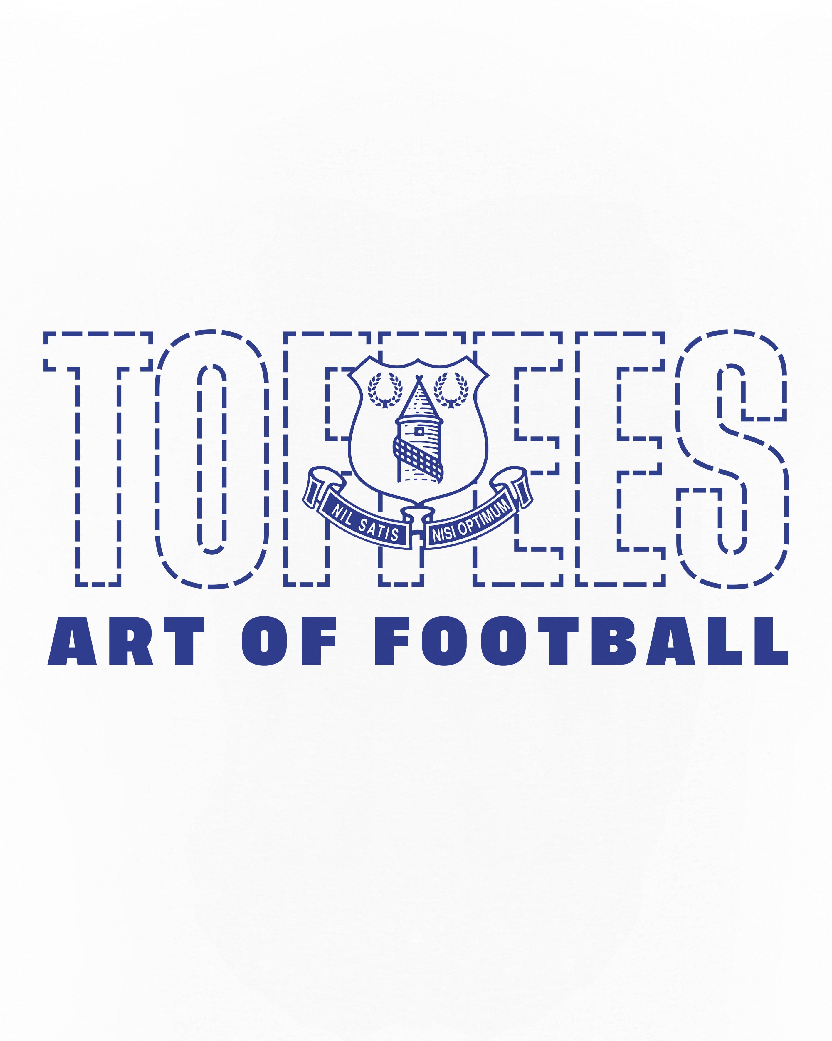 ART OF x Everton 90s Tee | EFC White Graphic Football T-shirt
