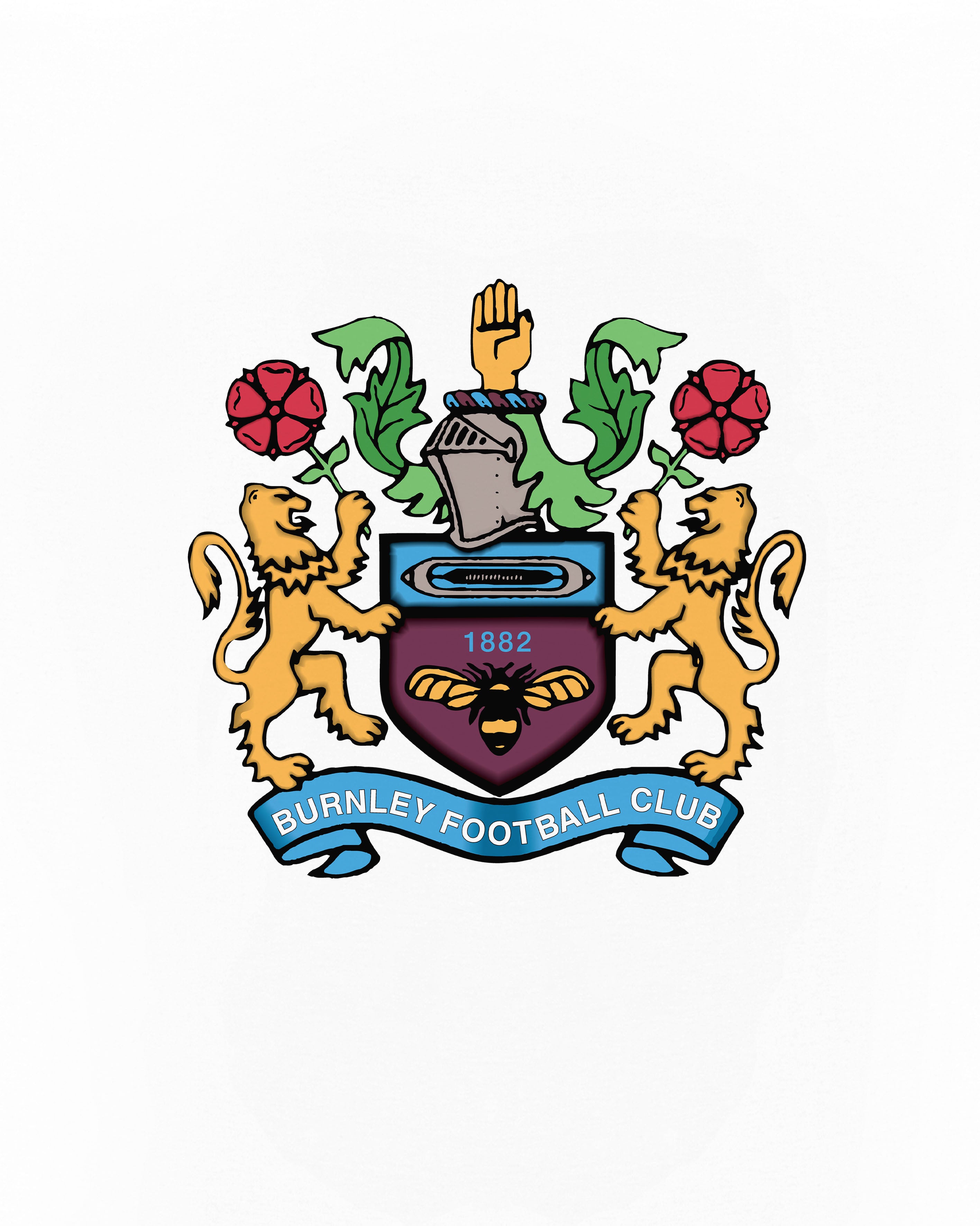 ART OF x Burnley 90's Crest Tee | BFC White Graphic Football T-shirt