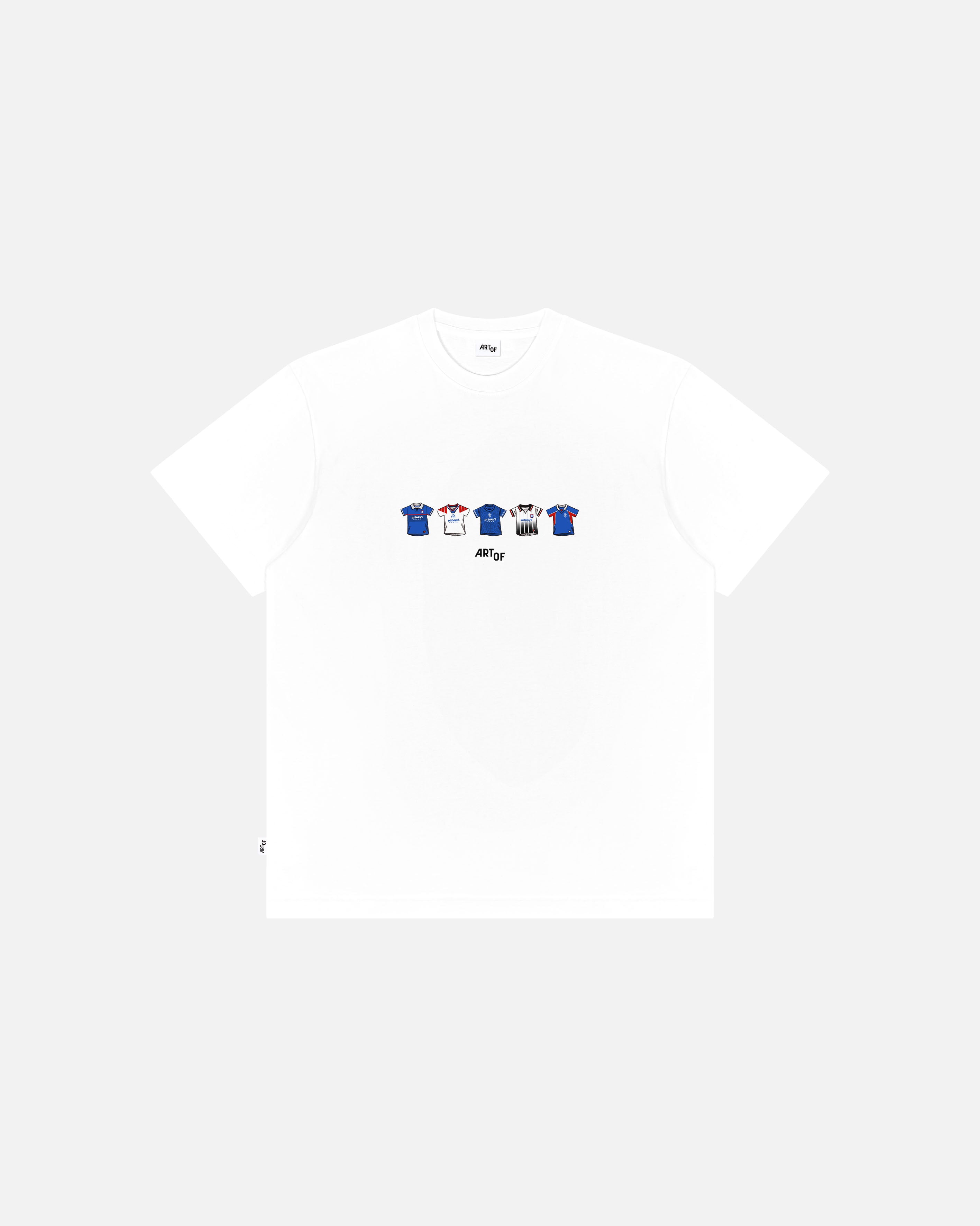 ART OF x Ranger Printed Classics Tee | White Graphic Football T-shirt