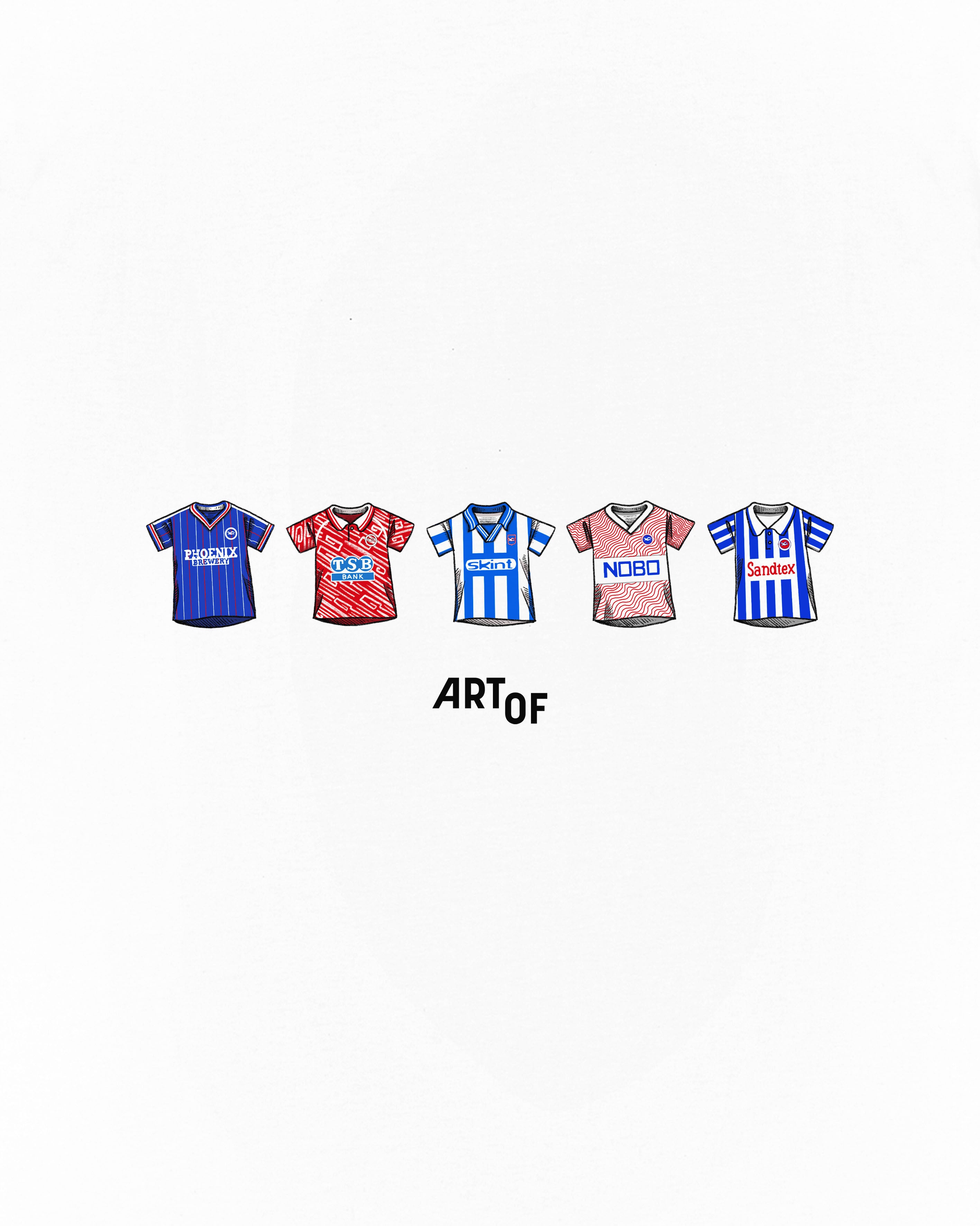 ART OF x Brighton Classics Tee | BHAFC White Graphic Football T-shirt