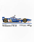 ART OF x Atlassian Williams | FW18 Car Tee | White Car Racing T-shirt