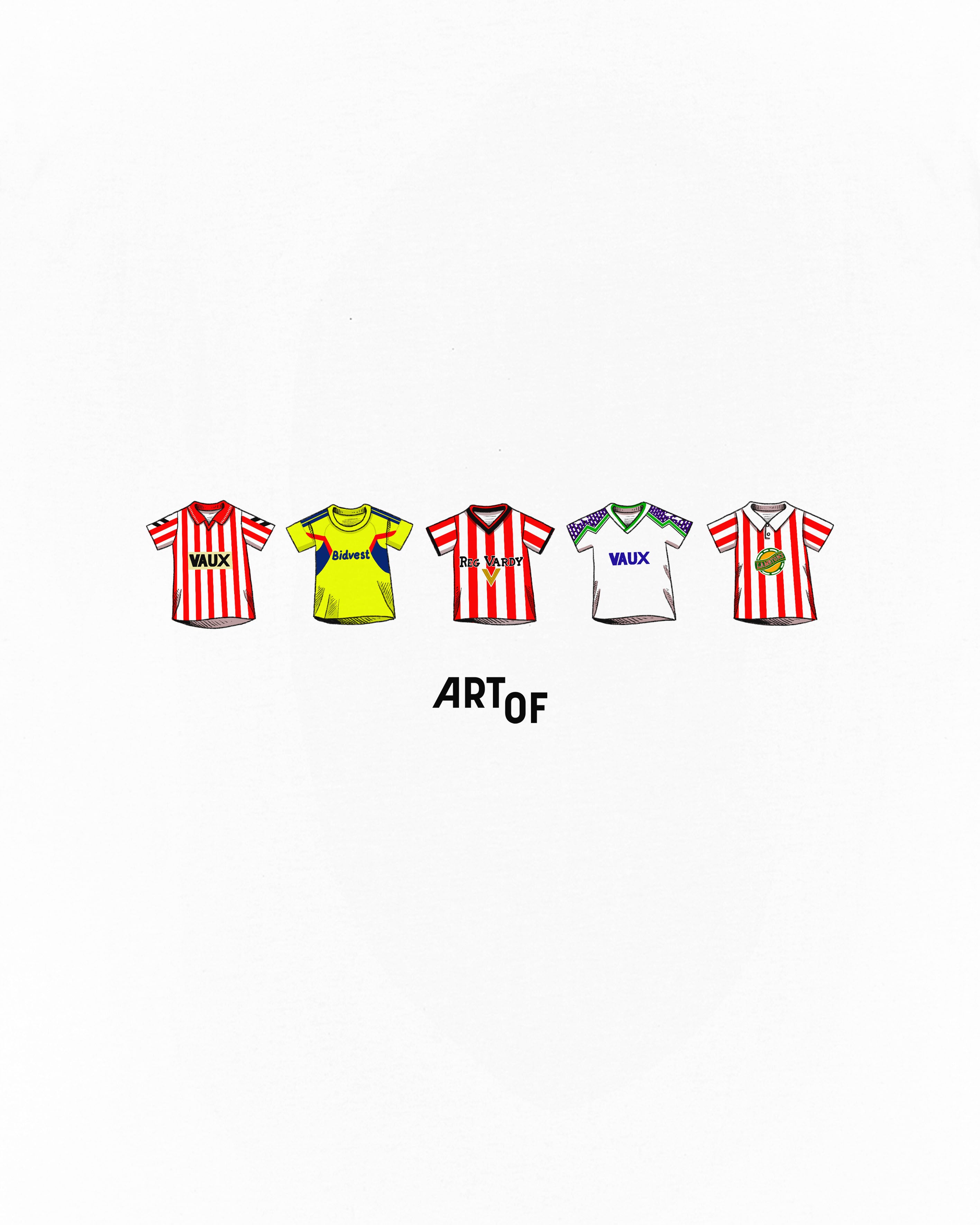 ART OF Sunderland Classics Tee |  SAFC White Graphic Football T-shirt