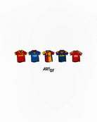 ART OF Roma Printed Classics Tee | White Graphic Football T-shirt