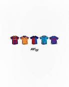 ART OF Barcelona Classics Tee | White Graphic Spanish Football T-shirt